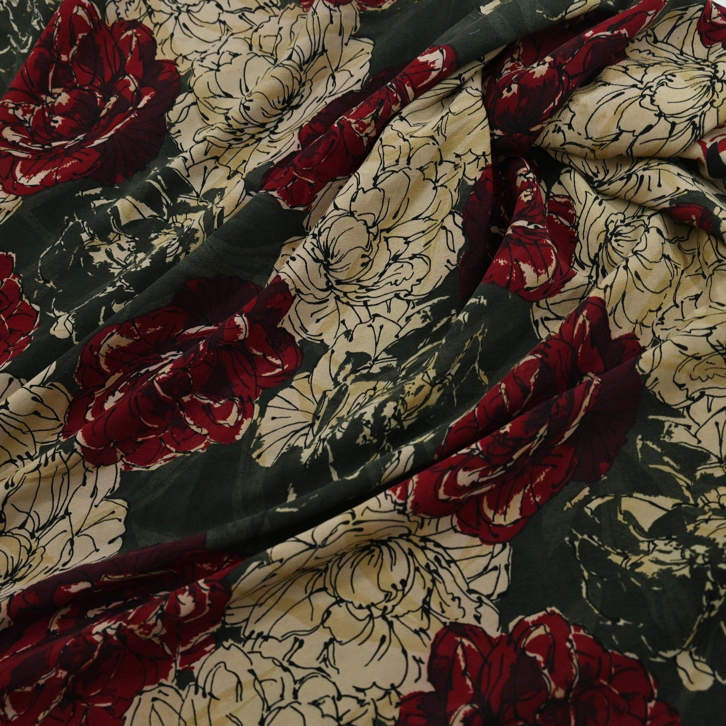 Indian Vintage Sari Multi Pure Crepe Silk Printed Sarees 5yd Sewing Soft Craft Fabric Floral Wrap Quilting Dress Making Crafting