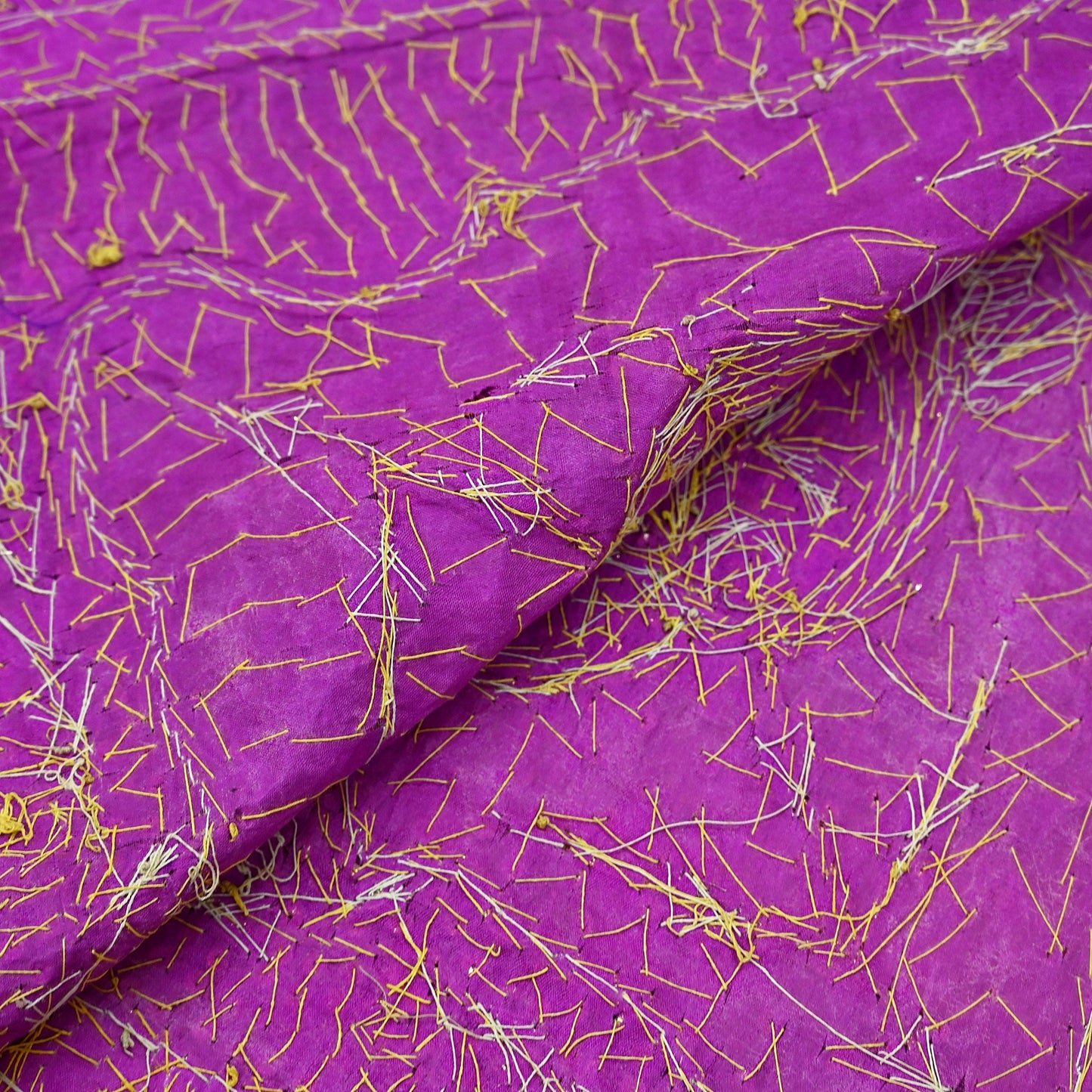 Indian Vintage Heavy Bridal Dupatta Purple Pure Silk Long Stole Hand Embroidered Hijab Scarf Zardozi/Dabka Zari Wedding Dupatta