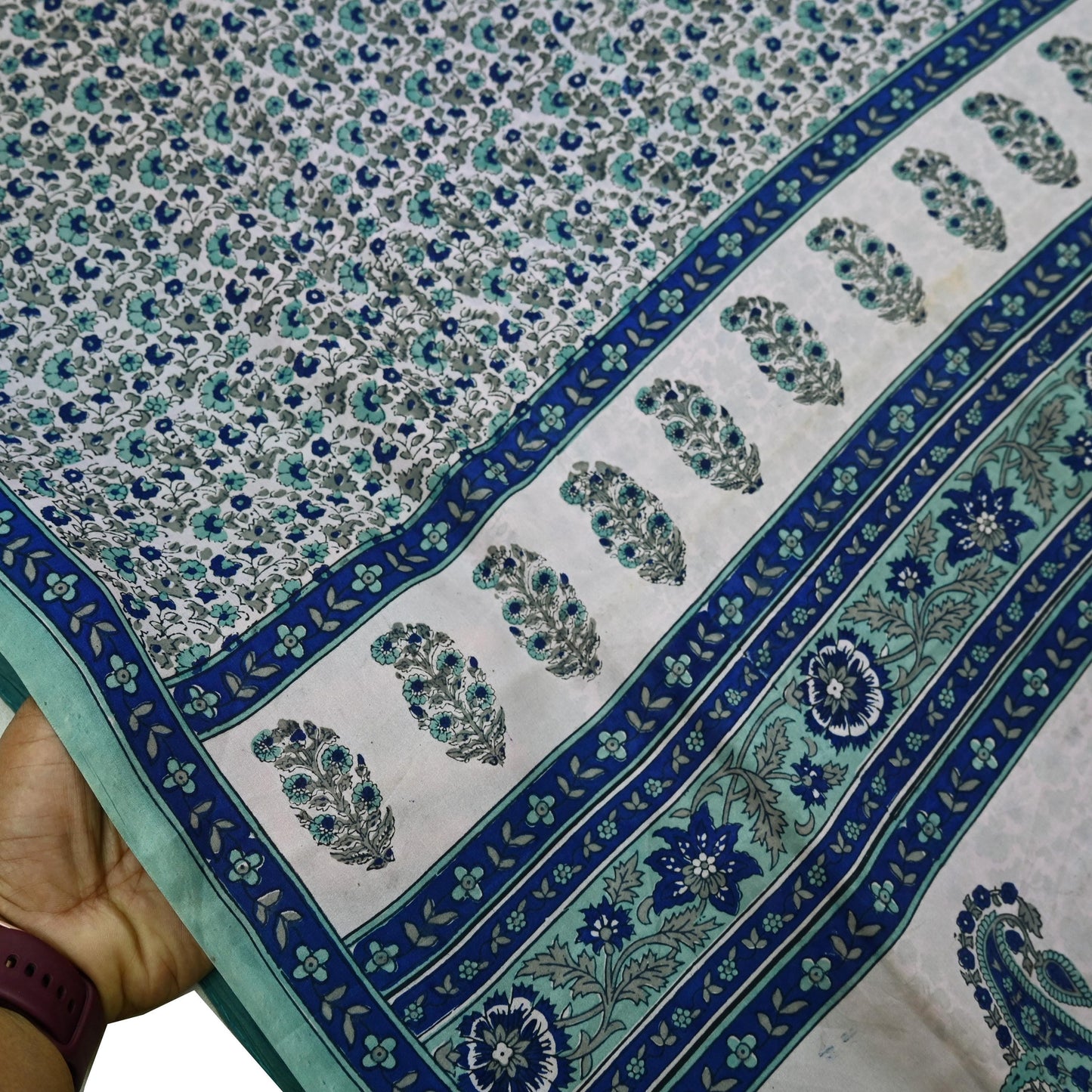 Indian Vintage Sari Pink & Green Pure Silk Printed Sarees 5yd Sewing Craft Fabric Dress Making Soft Floral Ethnic Quilting Crafting