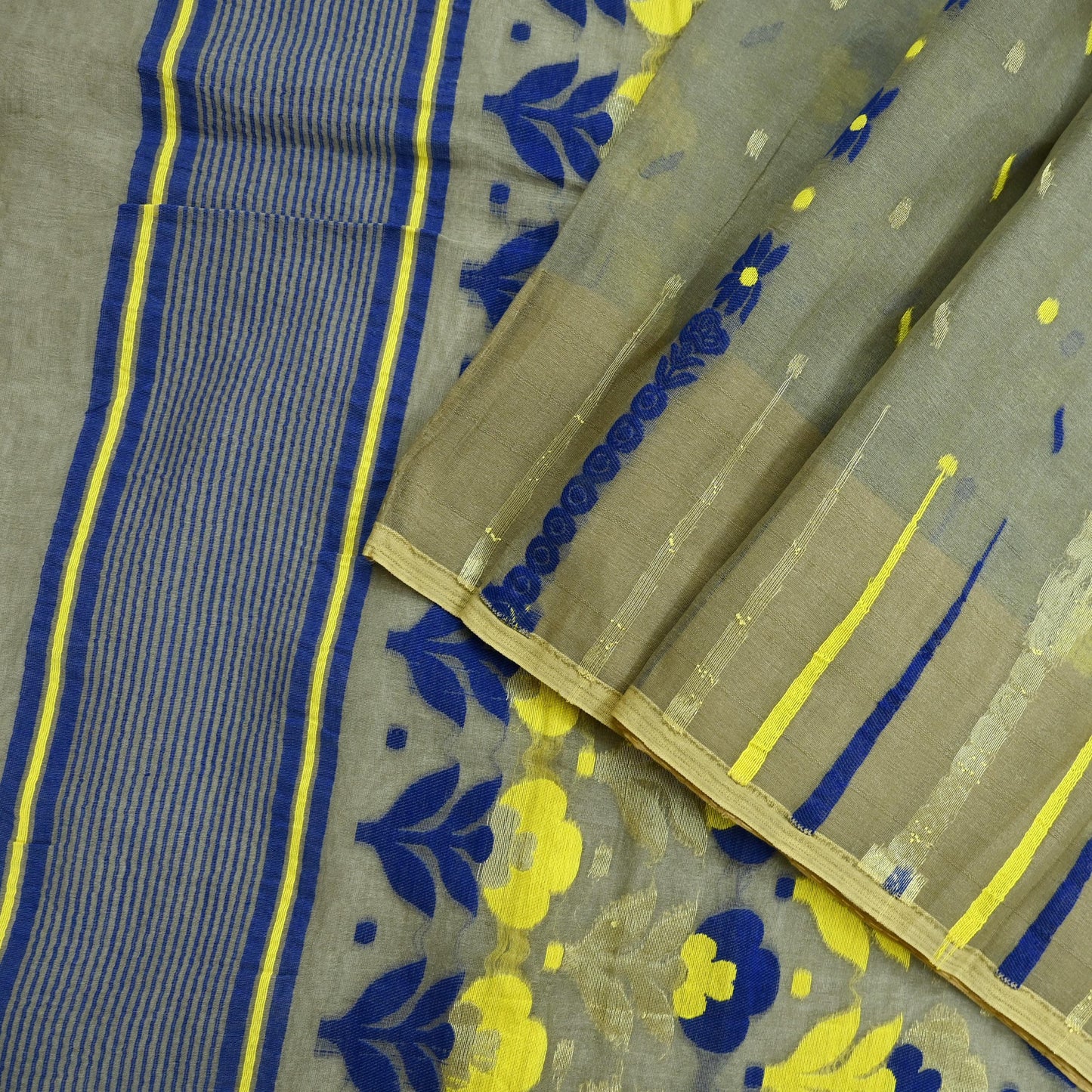 Indian Vintage Sari Green Hand Woven Saree Organza Craft Fabric 6Yd Ethnic Sewing Crafting Quilting Upcycle Dress making
