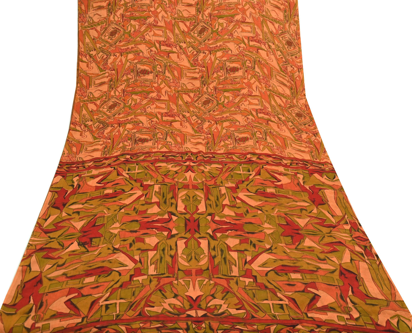 Indian Vintage Multi Saree 100% Pure Silk Printed Sari Craft Fabric 6yd Sewing Dress Making Soft Floral Crafting Quilting Upcycle