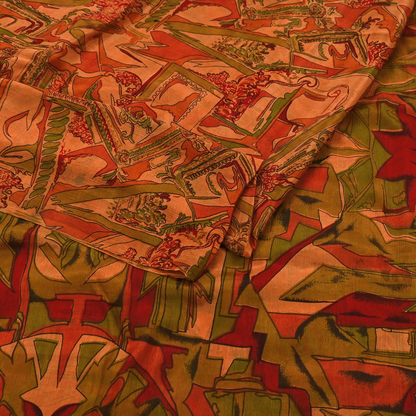 Indian Vintage Multi Saree 100% Pure Silk Printed Sari Craft Fabric 6yd Sewing Dress Making Soft Floral Crafting Quilting Upcycle