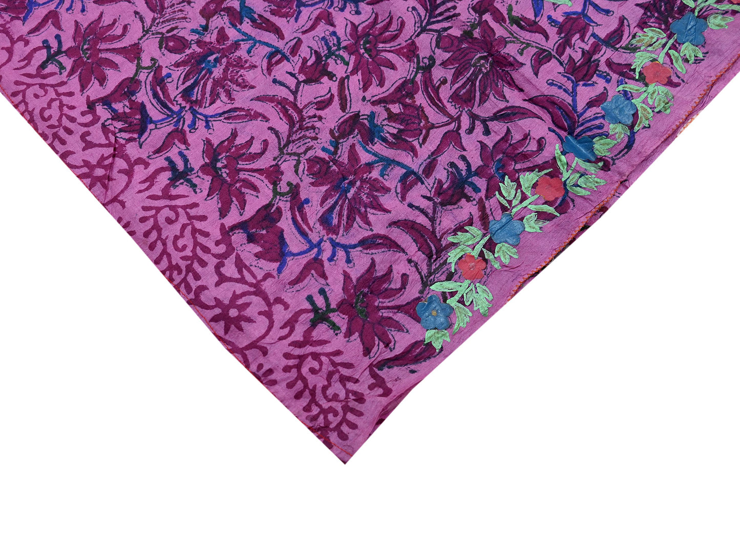 Women Indian Vintage Pink Dupatta Long Stole Pure silk Block Printed Dupatta Veil Scarves soft Boho Wrap Dressmaking