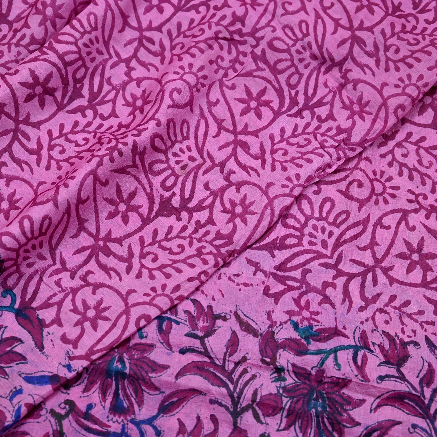 Women Indian Vintage Pink Dupatta Long Stole Pure silk Block Printed Dupatta Veil Scarves soft Boho Wrap Dressmaking