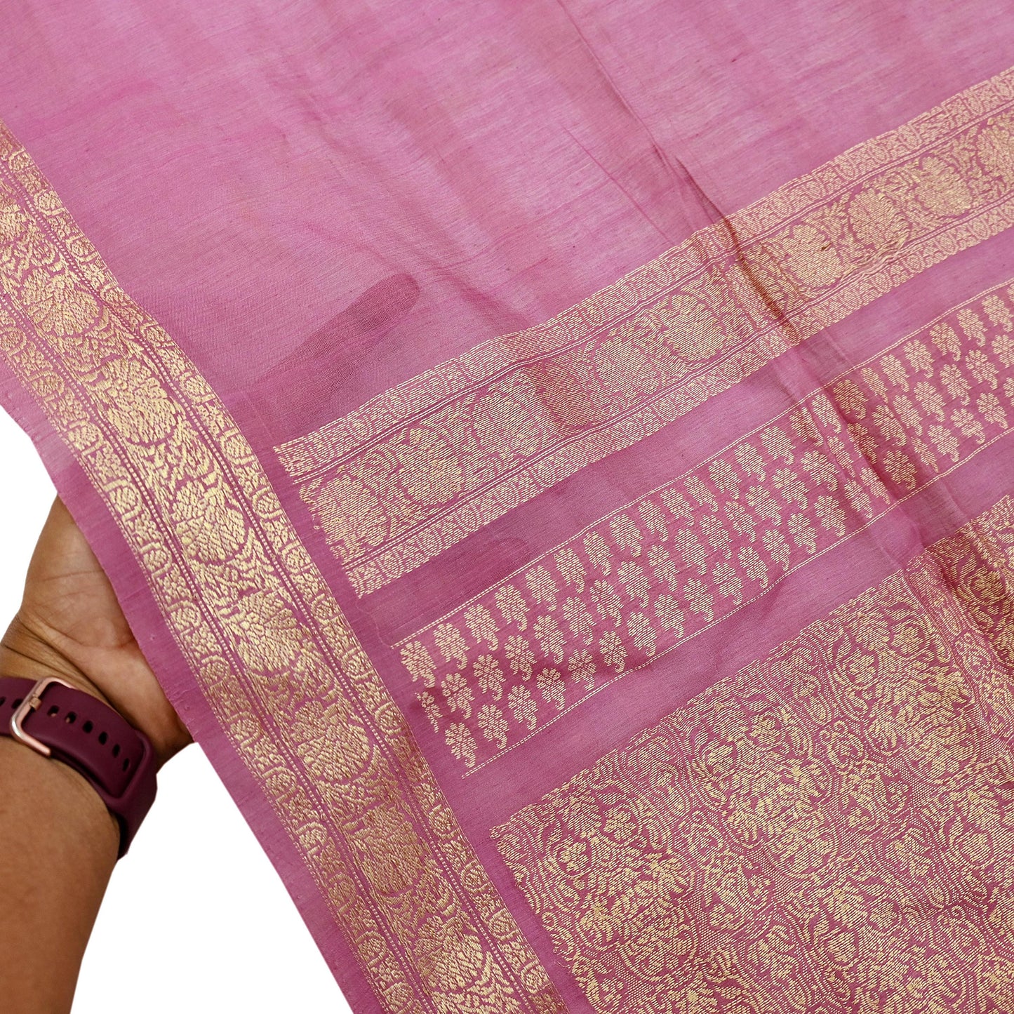 Indian Vintage Dupatta Pink Long Stole Hand Woven Pure Chanderi Silk Scarves Veil Zari Soft Fringes Scarf Wrap Boho