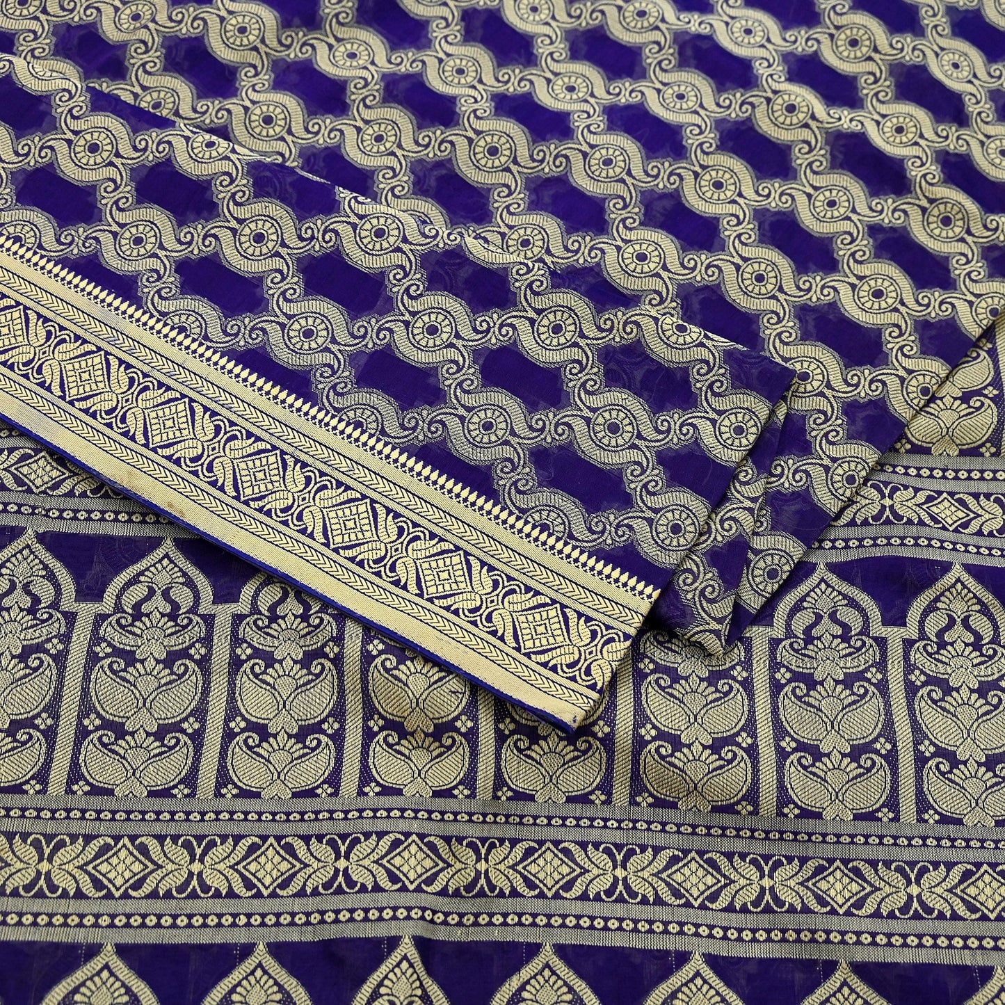 Indian Vintage Sari Purple Pure Cotton Hand Woven Sarees Craft Fabric 6yd Ethnic Floral Crafting Upcycle Quilting Dress Making Quilting