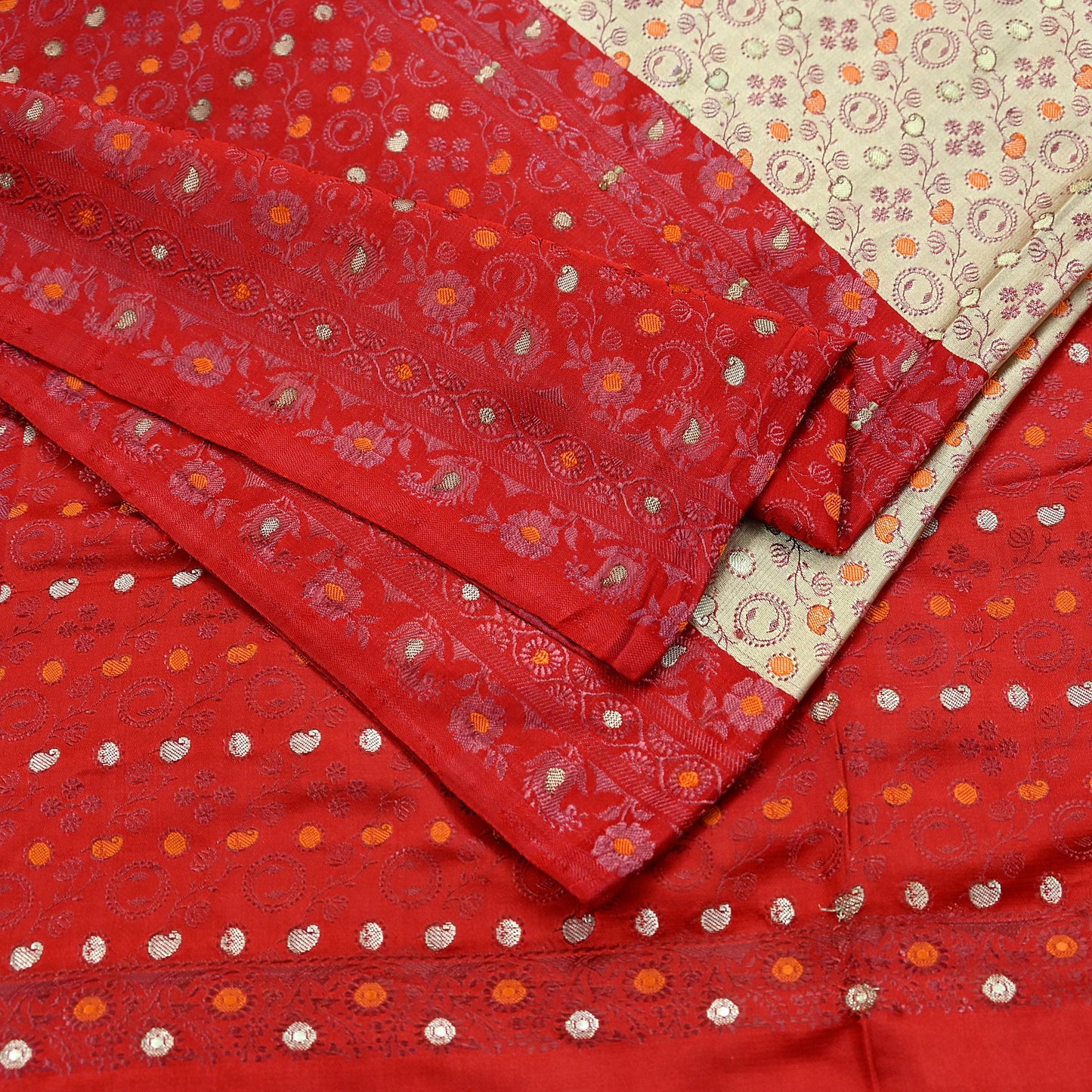 Indian Vintage Sari Heavy Wedding Pure Satin Silk Woven Banarasi Tanchoi Saree 5Yd Ethnic Craft Fabric Upcycle Bridal Heavy Sarees