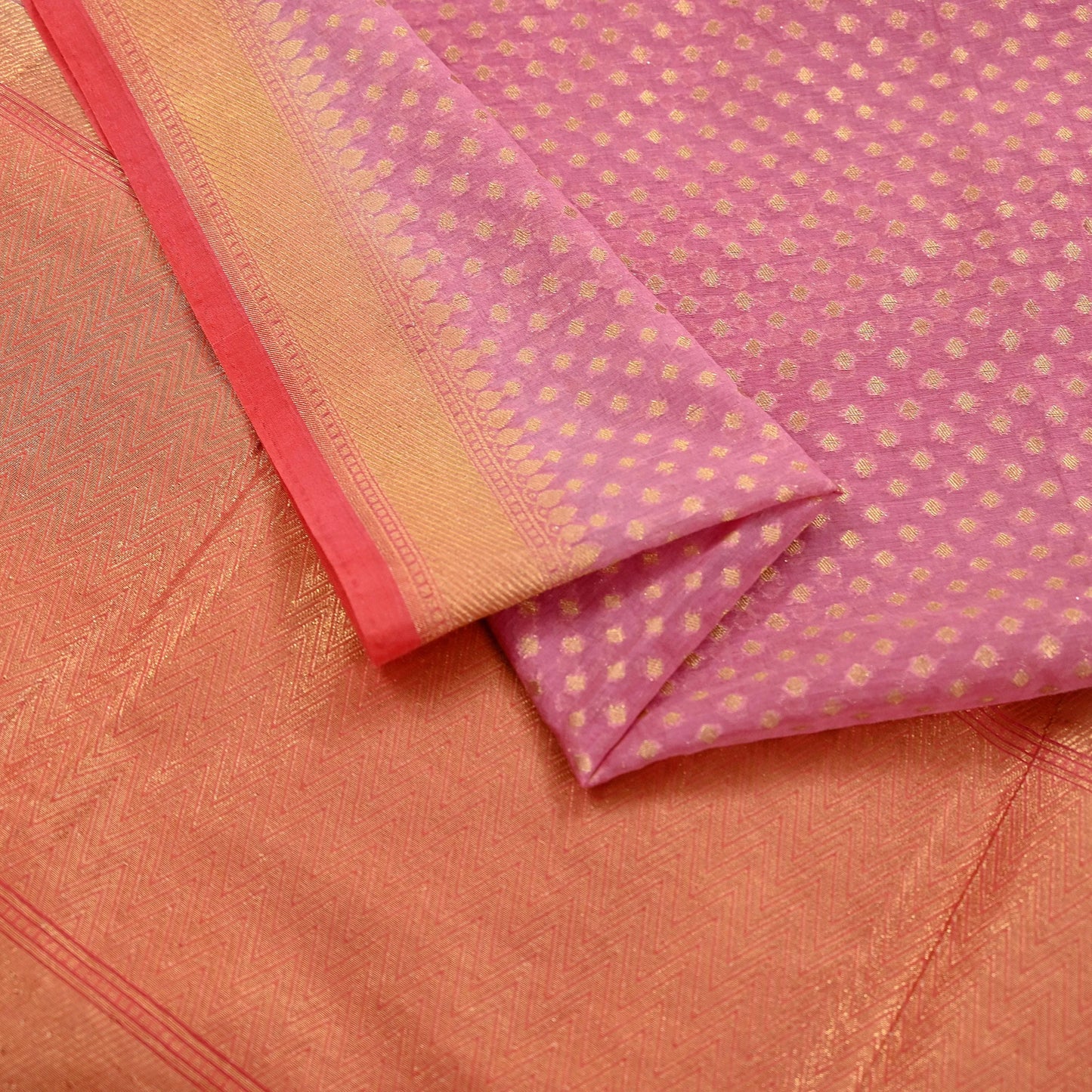 Indian Vintage Peach & Pink Dupatta Long Stole Art Silk Woven Brocade Scarves Veil Scarf Wrap Hippie Boho Soft Floral Fringes