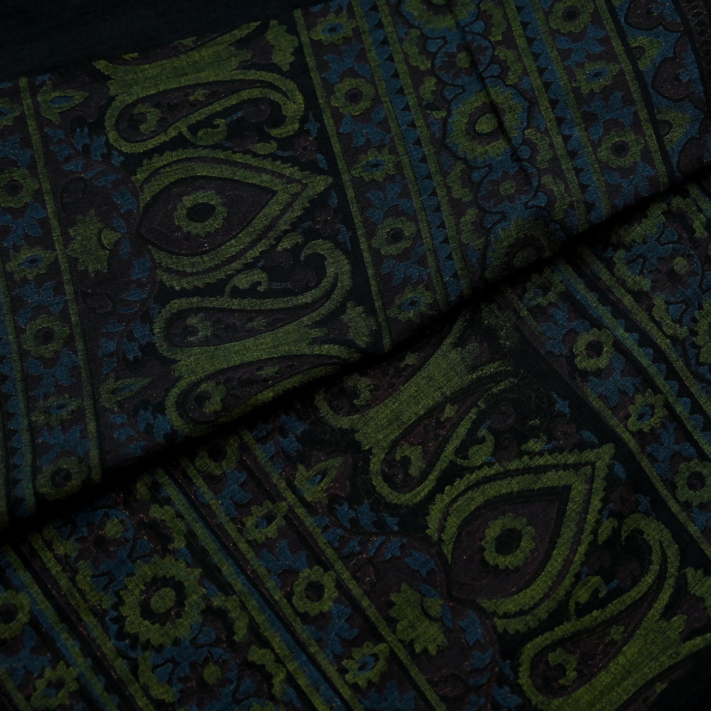 Indian Vintage Black Dupatta Long Stole ajrakh hand block print Pure Cotton Scarves Scarf Veil Wrap Boho Soft Paisley