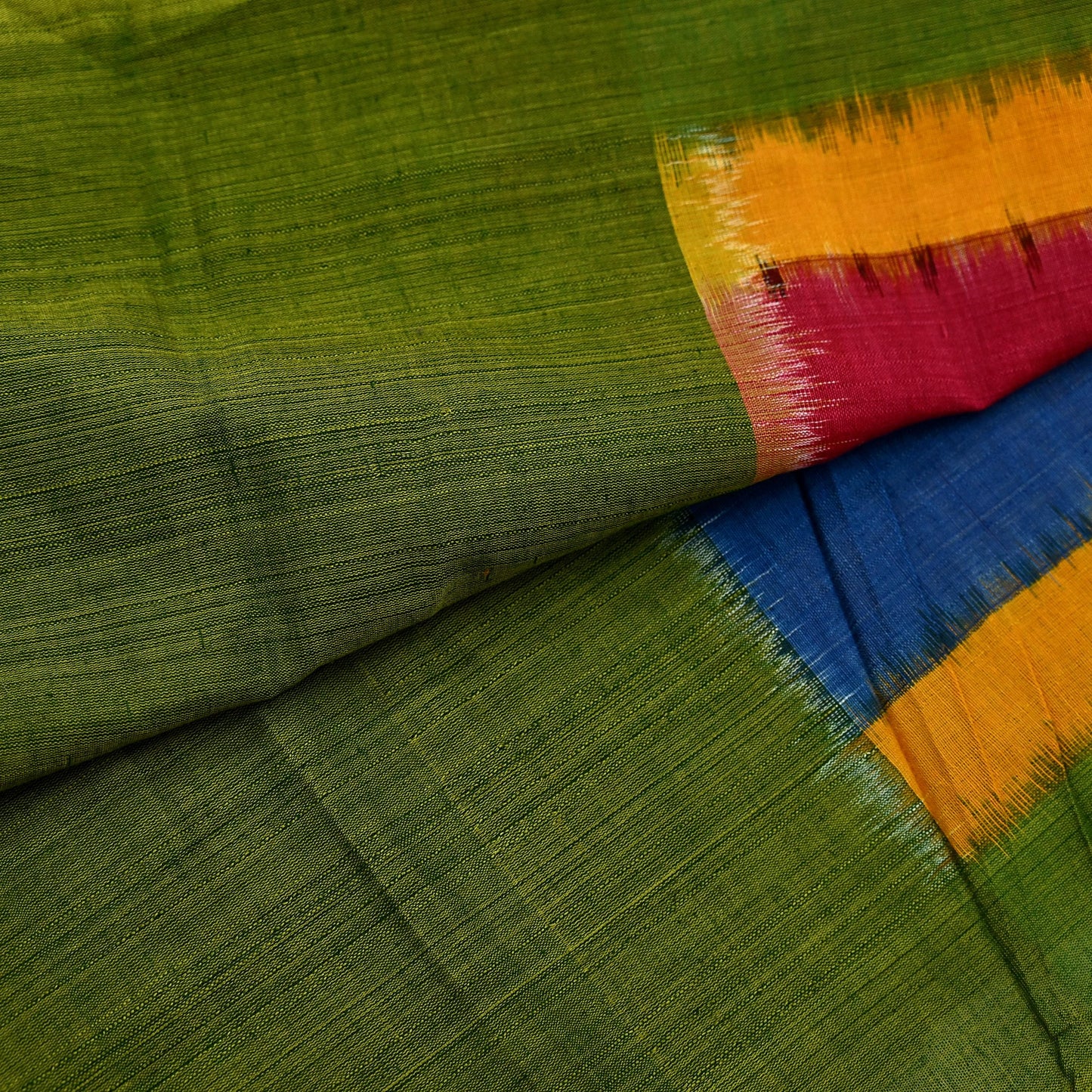 Indian Vintage Green & Pink Dupatta Long Stole Woven Pure Cotton Scarves Veil Scarf Soft Fringes Boho