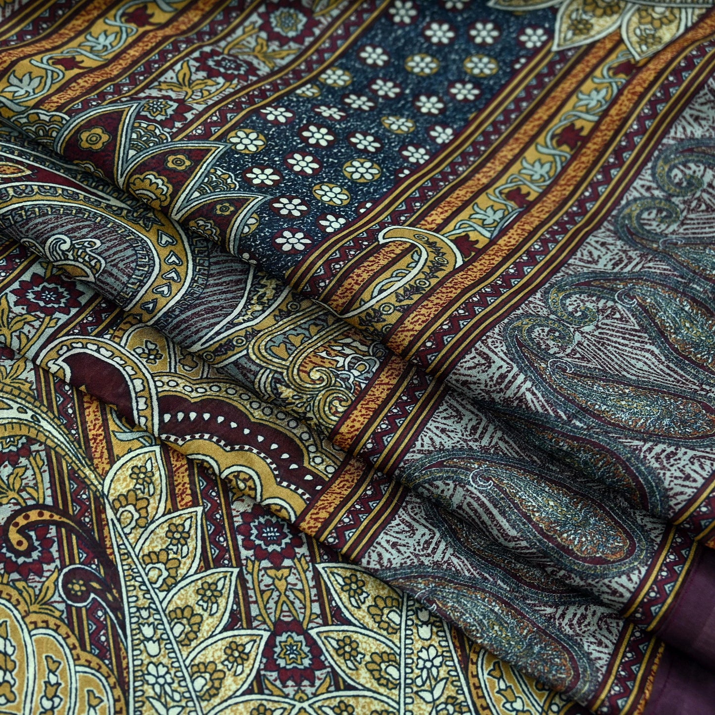 Women Indian Vintage Dupatta Long Stole Pure silk Digital Printed Dupatta Veil Scarves soft Boho Wrap Dressmaking Floral