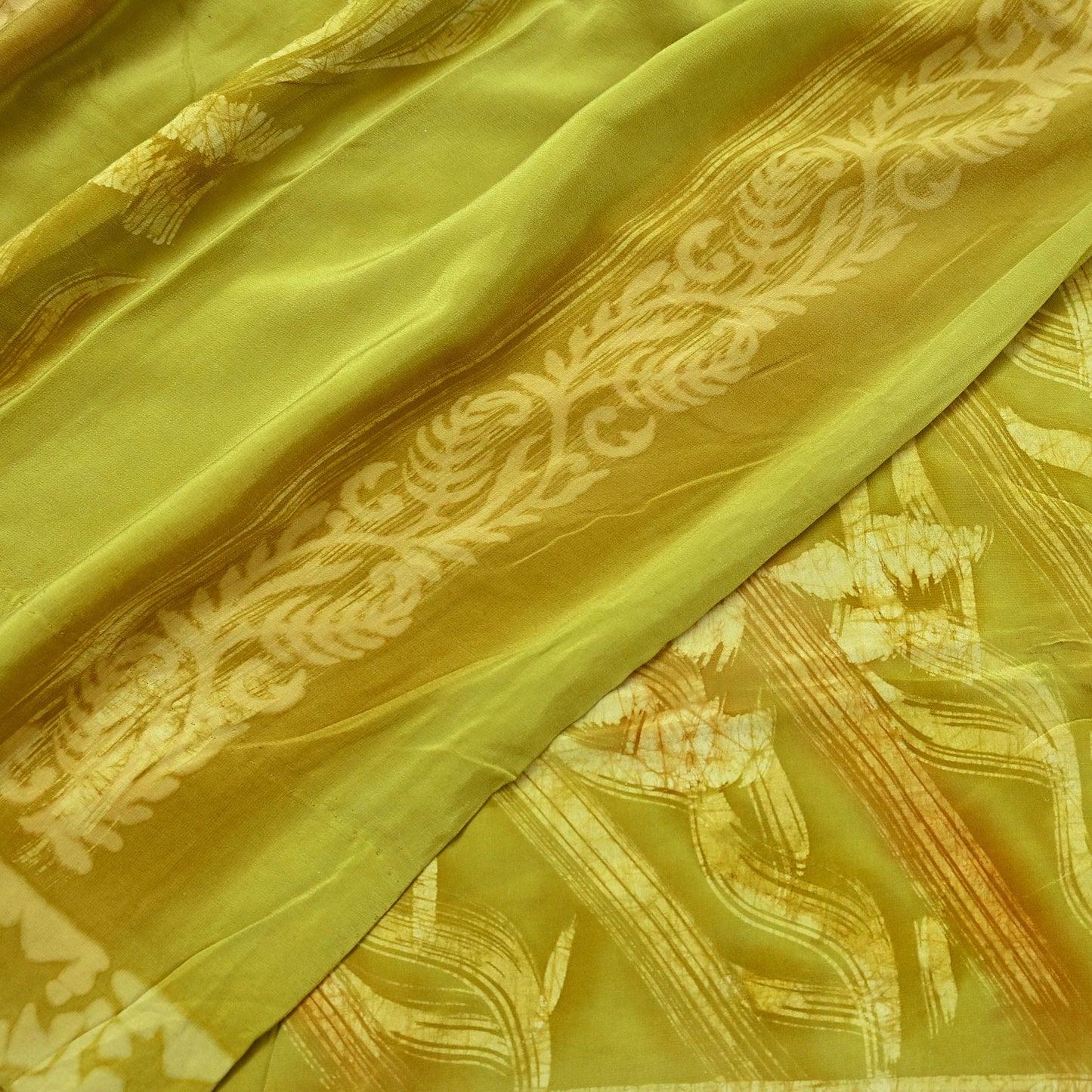 Indian Vintage Sari Green Pure Crepe Silk Printed Saree 5yd Sewing Floral Soft Craft Fabric Ethnic Wrap Dress Making For Crafting Quilting
