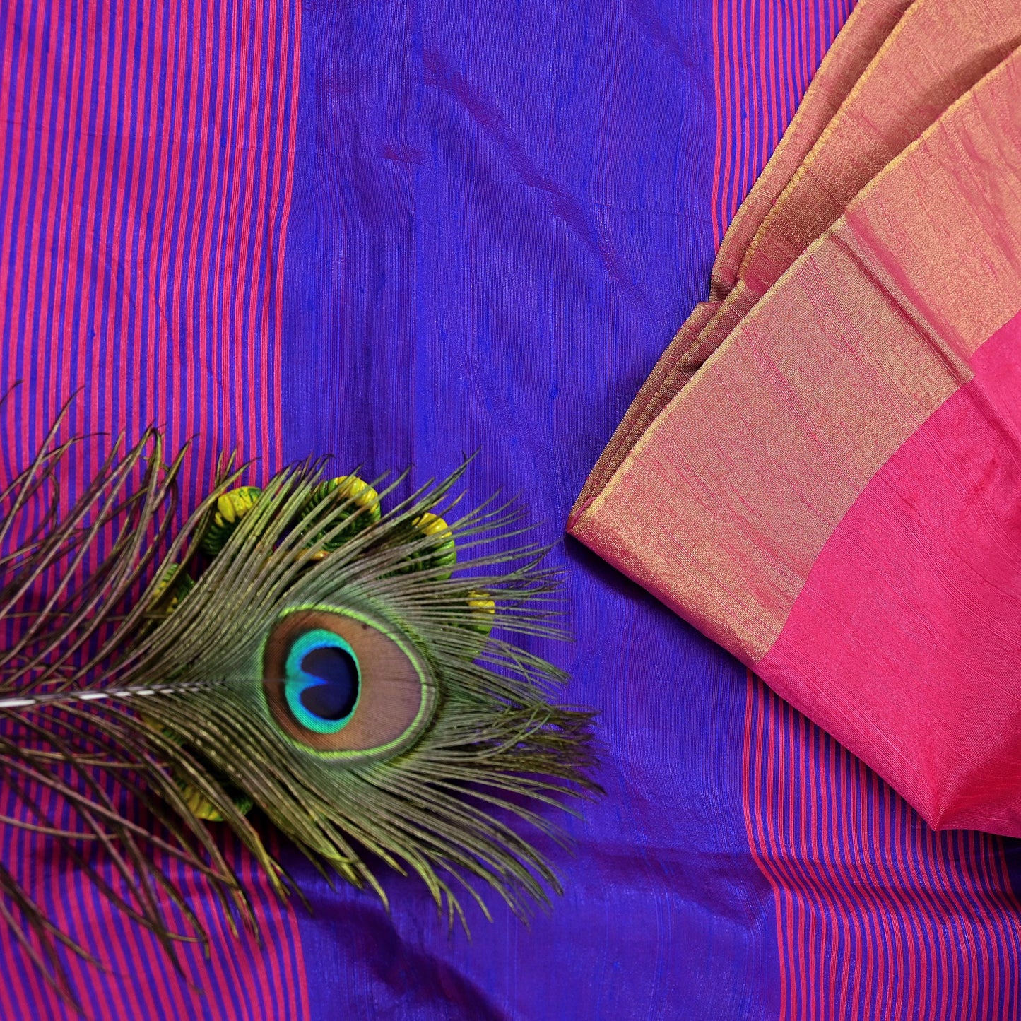 Indian Vintage Sarees Artificial Silk Embroidered Sari Craft Fabric 6Yd Sewing Stripes Dress making Crafting Quilting Upcycle Fringes