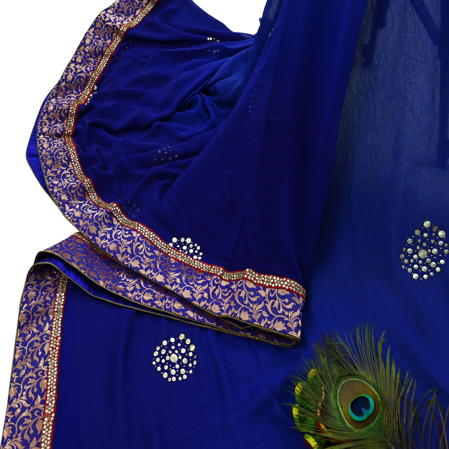 Indian Vintage Heavy Sarees Purple Pure Georgette Silk Hand Embroidered Sari Fabric 6Yd Sewing Ethnic Zardozi/dabka zari With Blouse Pcs