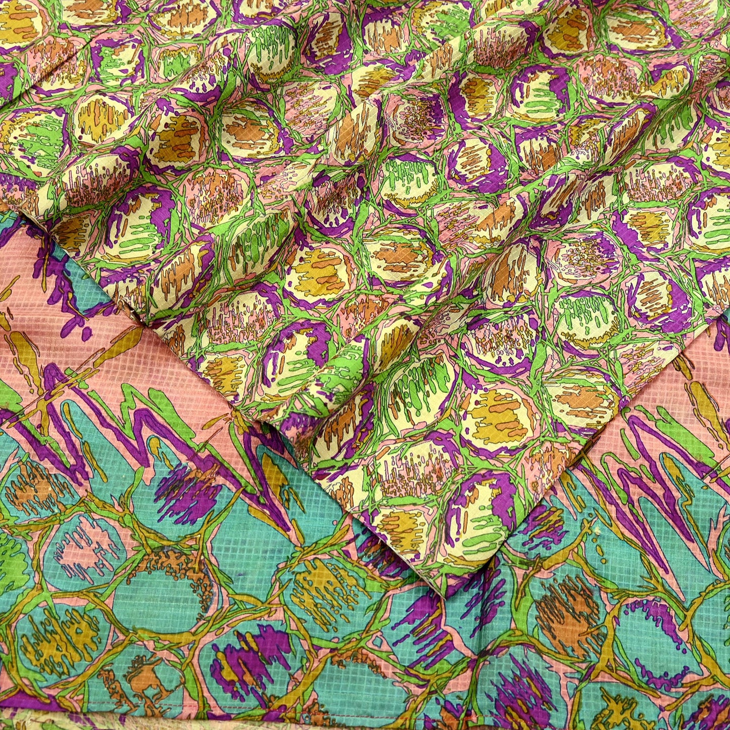 Indian Vintage Multi Saree 100% Pure Silk Printed Sari Craft Fabric 5yd Sewing Dress Making Soft Floral Crafting Quilting Upcycle