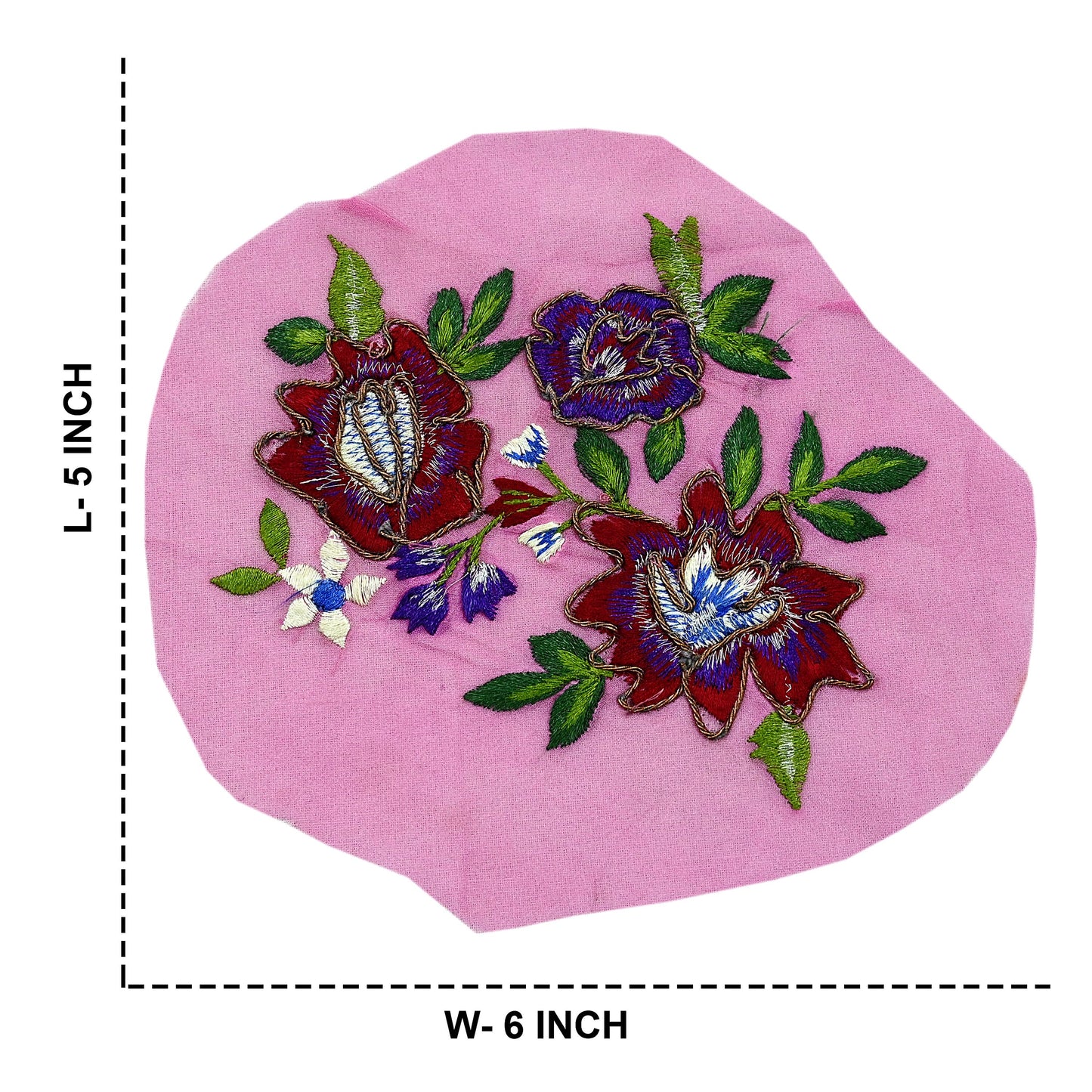 Indian Vintage 1 Pcs Rare Appliques Pink Georgette Applique VERY OLD ANTIQUE Vintage Embroidered Snippets Remnants Craft Journals Peacock