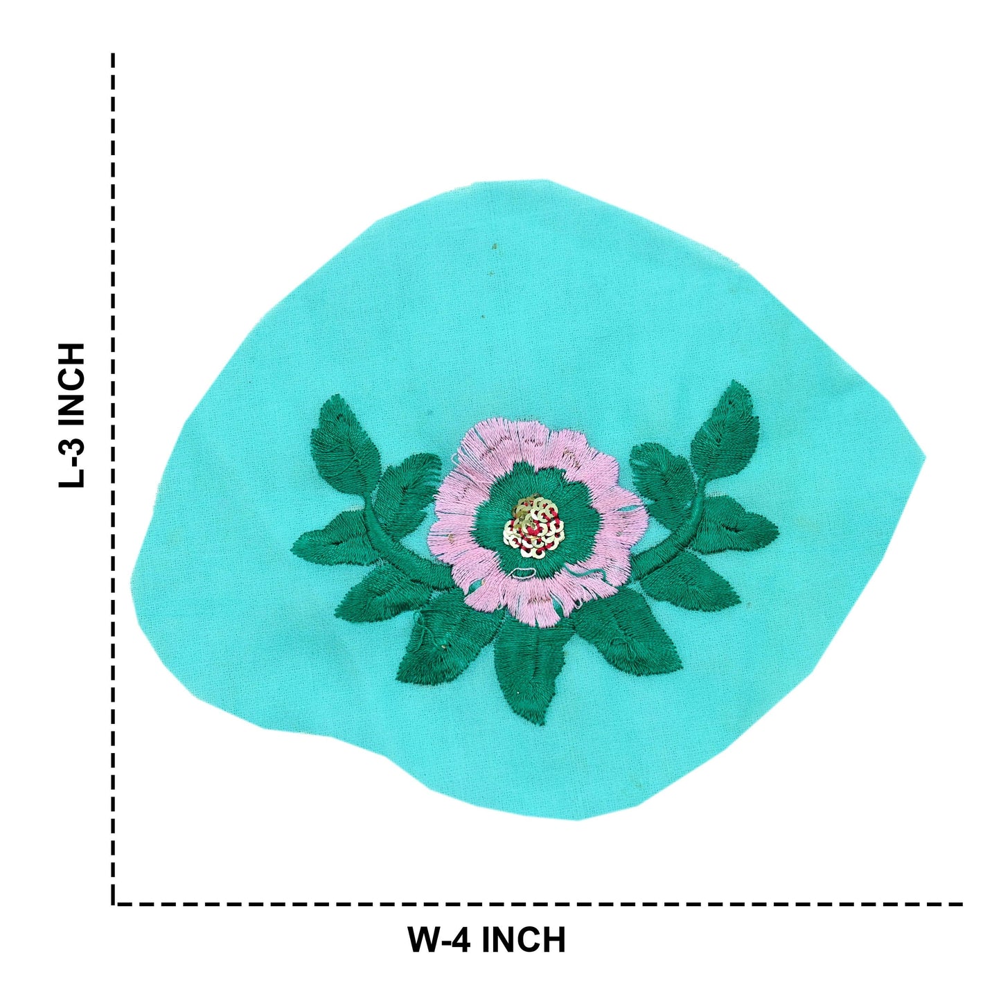Indian Vintage 3 Pcs Rare Appliques Green Georgette Applique VERY OLD ANTIQUE Vintage Embroidered Snippets Remnants Craft Journals Peacock