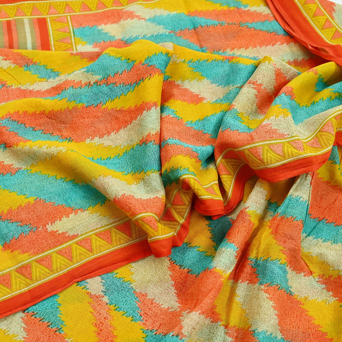 Indian Vintage Multi Saree Printed 100% Pure Cotton Sari Craft Fabric Soft 5Yd Sewing Sarong Wrap Boho Dress Making Quilting Crafting
