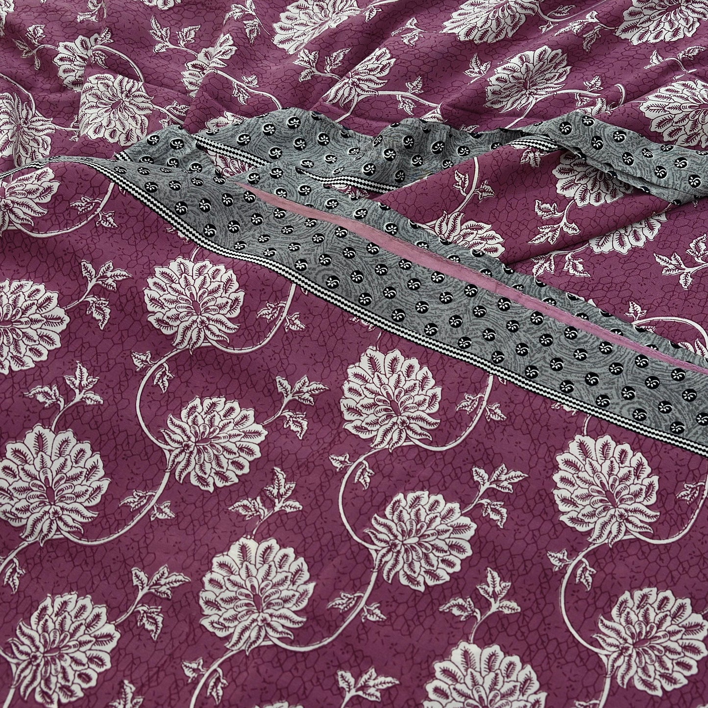 Indian Vintage Sari Pink Pure Crepe Silk Printed Saree 5yd Sewing Craft Fabric Abstract Soft Wrap Dress Making Quilting Crafting