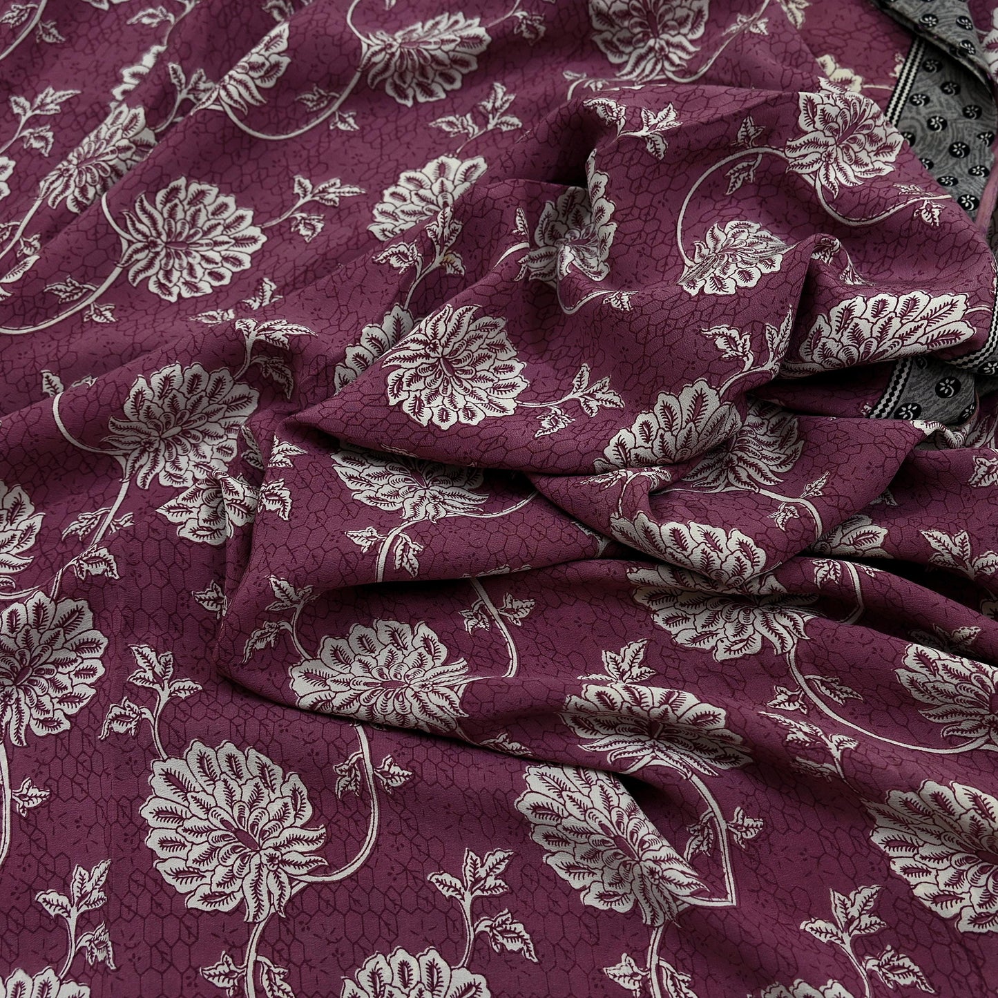 Indian Vintage Sari Pink Pure Crepe Silk Printed Saree 5yd Sewing Craft Fabric Abstract Soft Wrap Dress Making Quilting Crafting