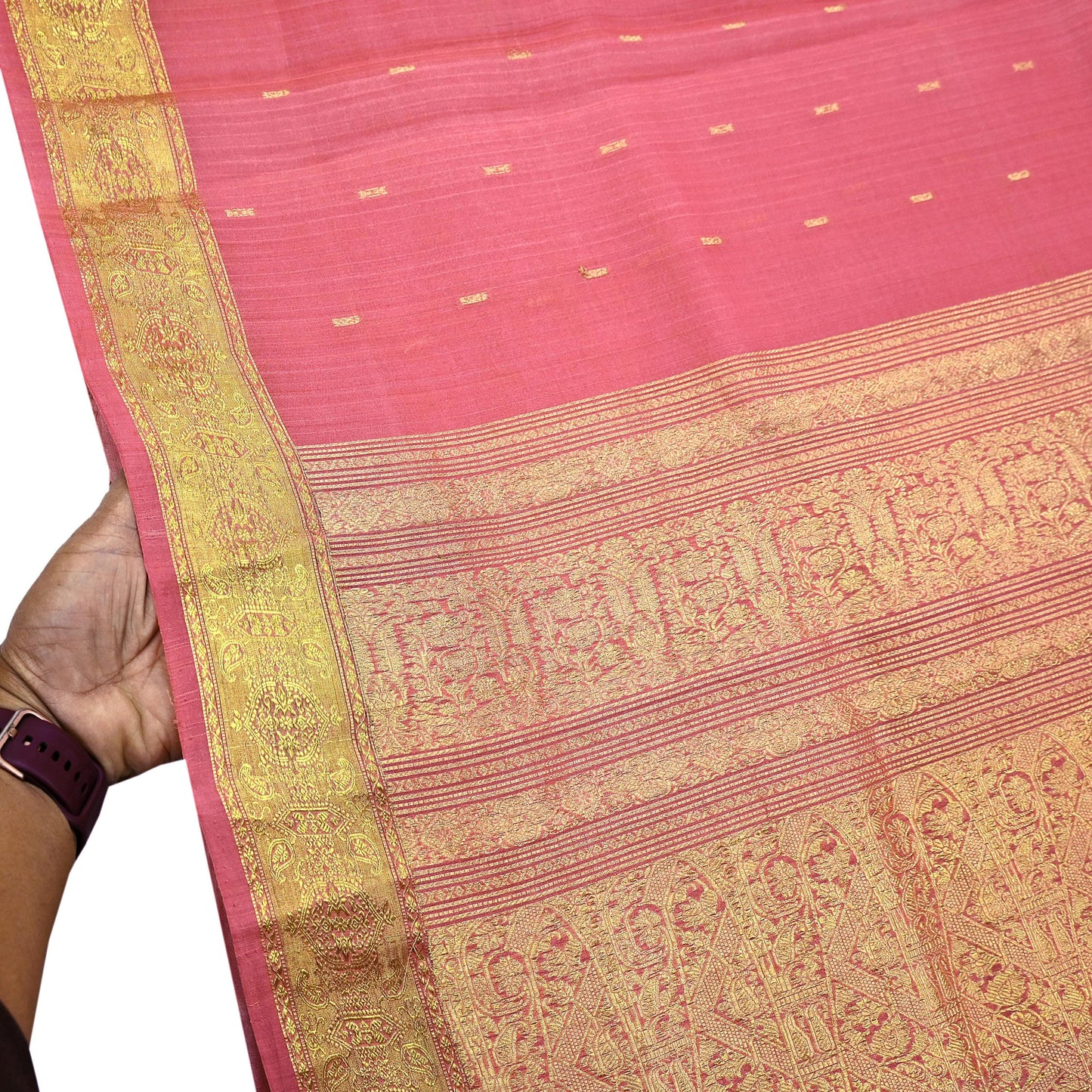 Indian Vintage Sari Pink Pure chanderi Silk Hand Woven Sarees Craft Fabric 5Yd Floral Soft Golden Zari Bollywood Sarees Crafting Upcycle