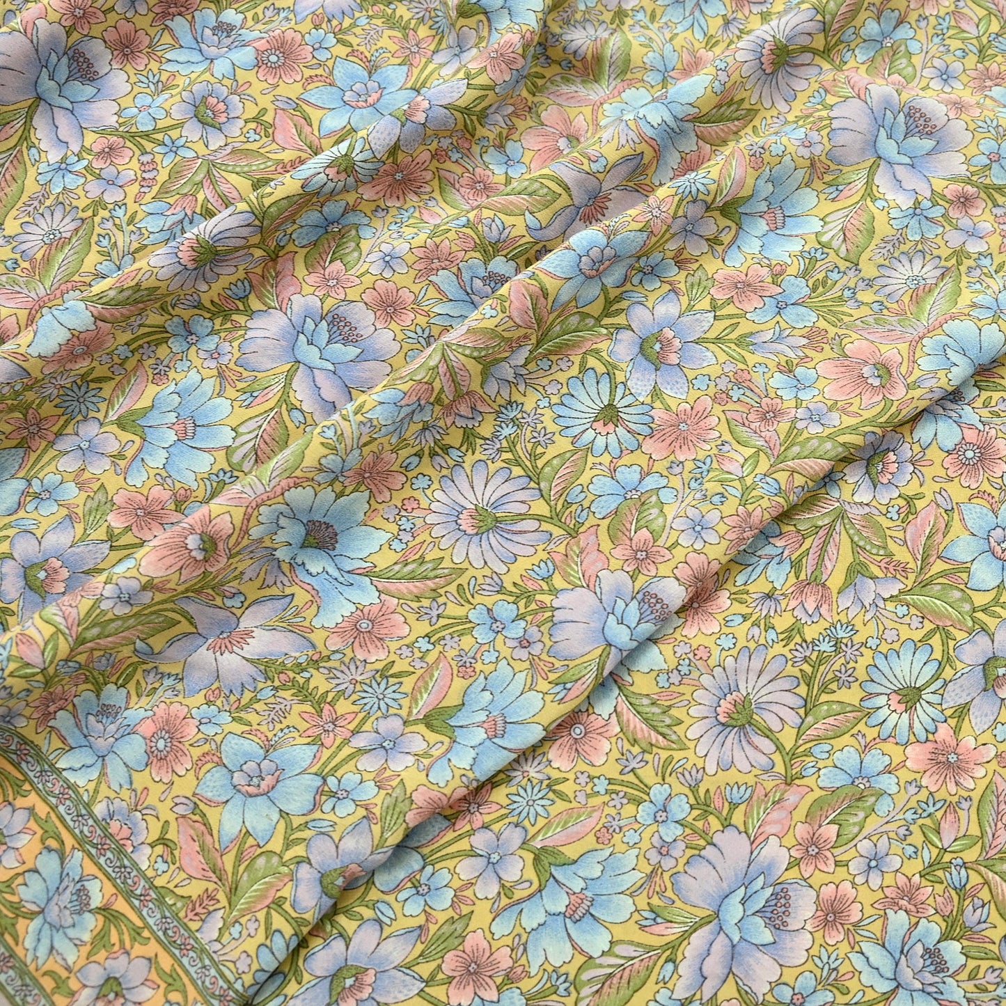 Indian Vintage Sari Beige Pure Crepe Silk Printed Sarees 5yd Sewing Floral Soft Craft Fabric Wrap Dress making Upcycle Crafting Upcycle