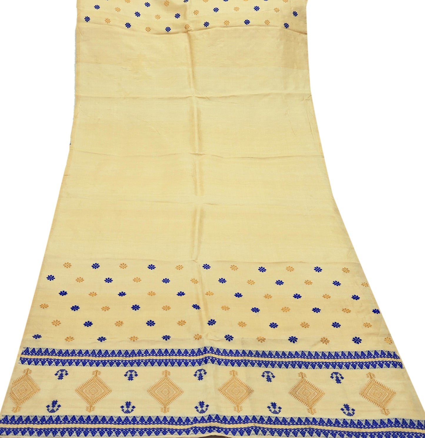 Indian Vintage Beige Dupatta Long Stole Pure Tussar silk Hand Woven Dupatta Veil Scarves soft Boho Wrap Dressmaking Zari