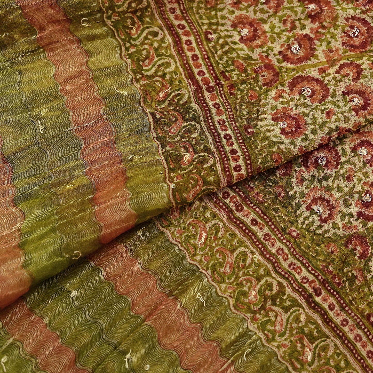 Indian Vintage Dupatta Beige Long Stole printed stole Pure Georgette Silk Scarves Veil Wrap Soft