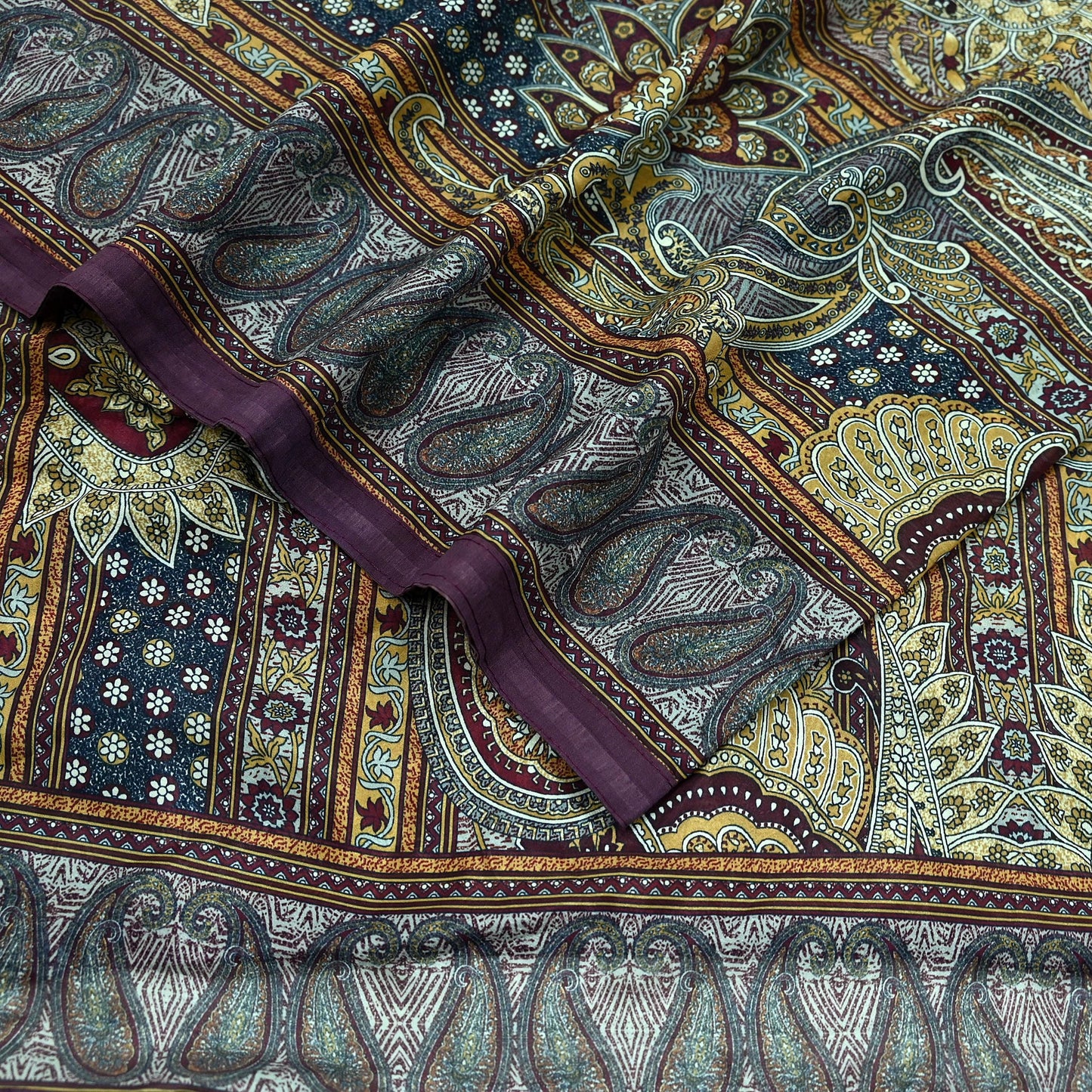 Women Indian Vintage Dupatta Long Stole Pure silk Digital Printed Dupatta Veil Scarves soft Boho Wrap Dressmaking Floral