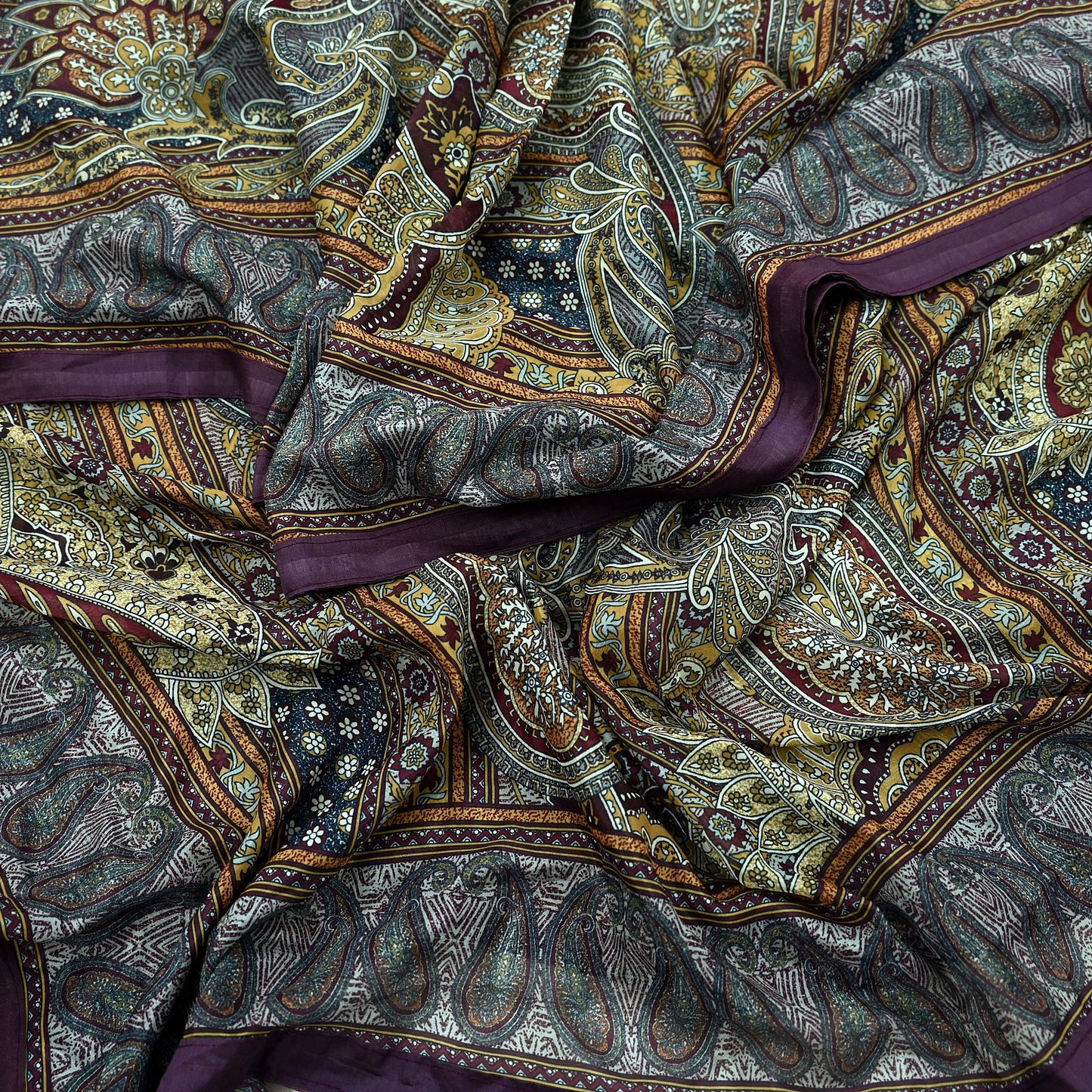 Women Indian Vintage Dupatta Long Stole Pure silk Digital Printed Dupatta Veil Scarves soft Boho Wrap Dressmaking Floral