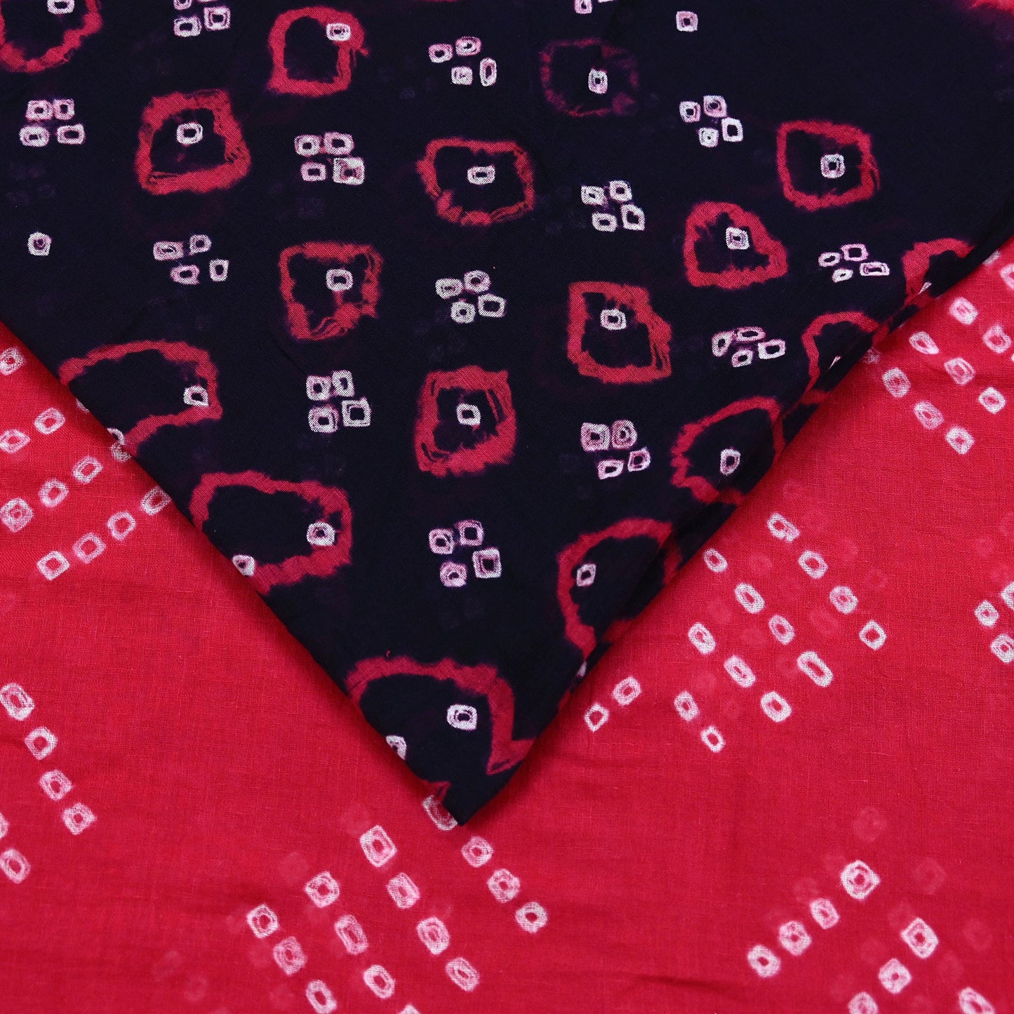 Indian Vintage Sari Pink & Black Pure Cotton Bandhani Printed Sarees Fabric 5yd Sewing Craft Fabric DressMaking Soft