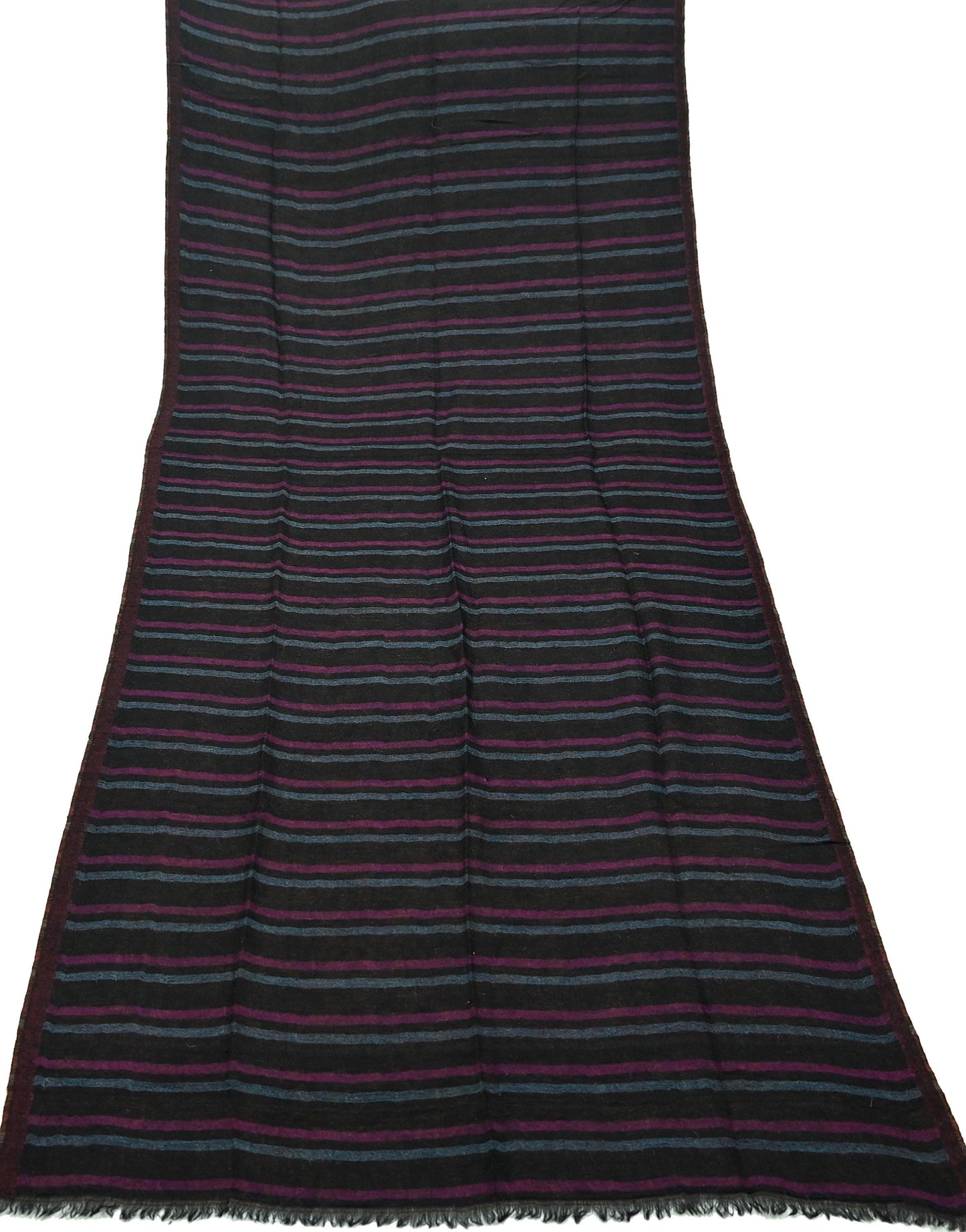 New Black Pure Pashmina Handmade Reversible Shawl Long Throw Stole Warm Stole Floral Design