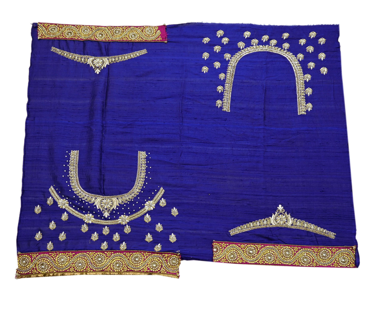Indian New Heavy Sari Blue Net/Mesh Hand Embroidered Designer Manish Malhotra Lehenga Sarees 5Yd Ethnic Zardozi With Blouse Fabric