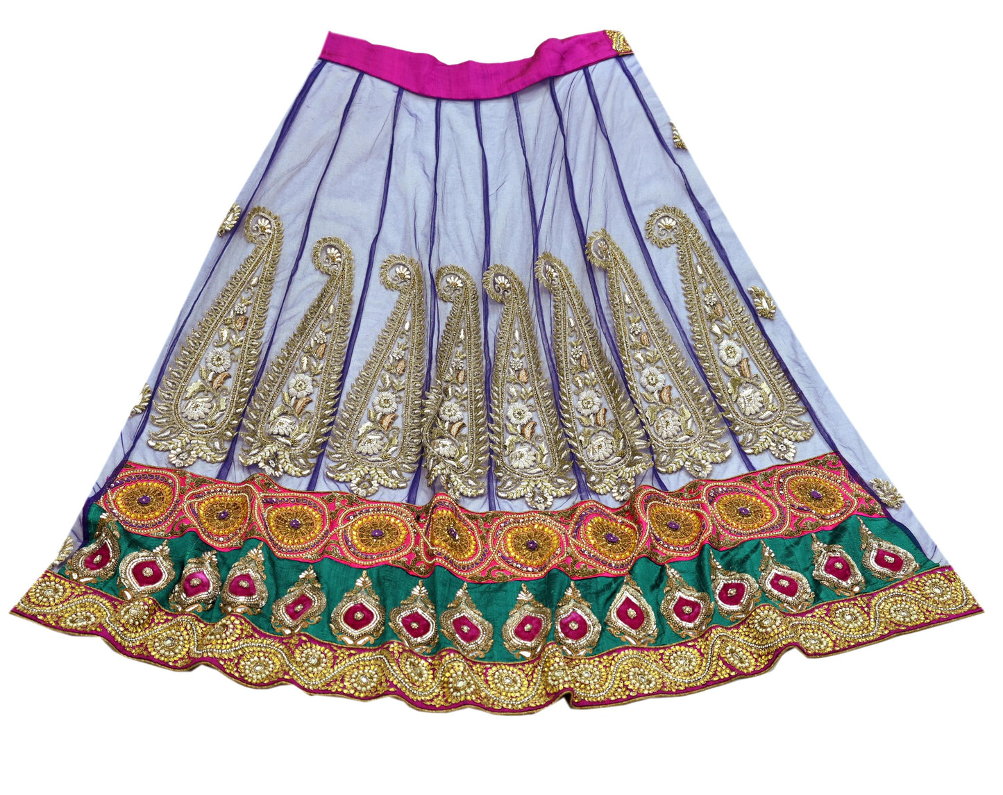 Indian New Heavy Sari Blue Net/Mesh Hand Embroidered Designer Manish Malhotra Lehenga Sarees 5Yd Ethnic Zardozi With Blouse Fabric