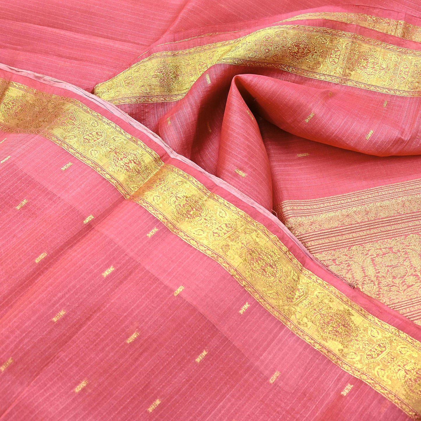 Indian Vintage Sari Pink Pure chanderi Silk Hand Woven Sarees Craft Fabric 5Yd Floral Soft Golden Zari Bollywood Sarees Crafting Upcycle