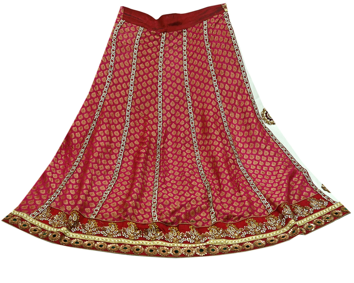 Indian New Sari White & Pink Net/Mesh Hand Embroidered Designer Sabyasachi Lehenga Sarees 5yd Ethnic Zardozi/Dabka Zari With Blouse Fabric