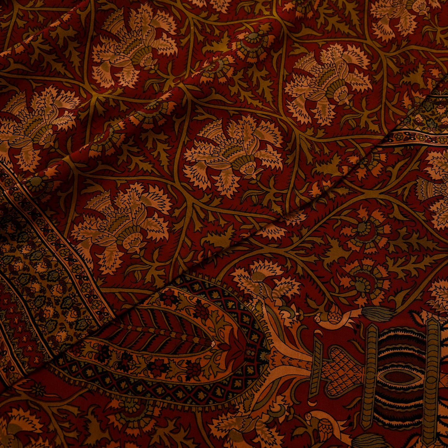 Indian Vintage Maroon Dupatta Long Stole Pure Crepe silk Printed Dupatta Veil Scarves soft Boho Wrap Dressmaking Paisley