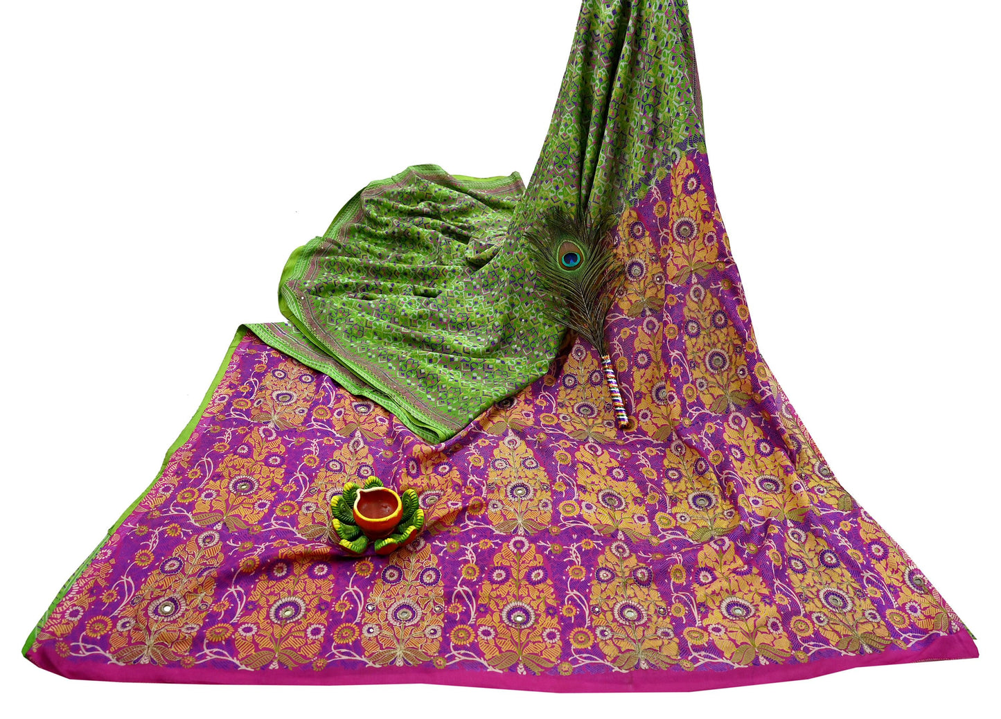 Indian Vintage Sari Pure Silk Hand Embroidered Sarees 5Yd Craft Fabric Sewing soft Quilting Crafting Upcycle Ethnic Bollywood sarees