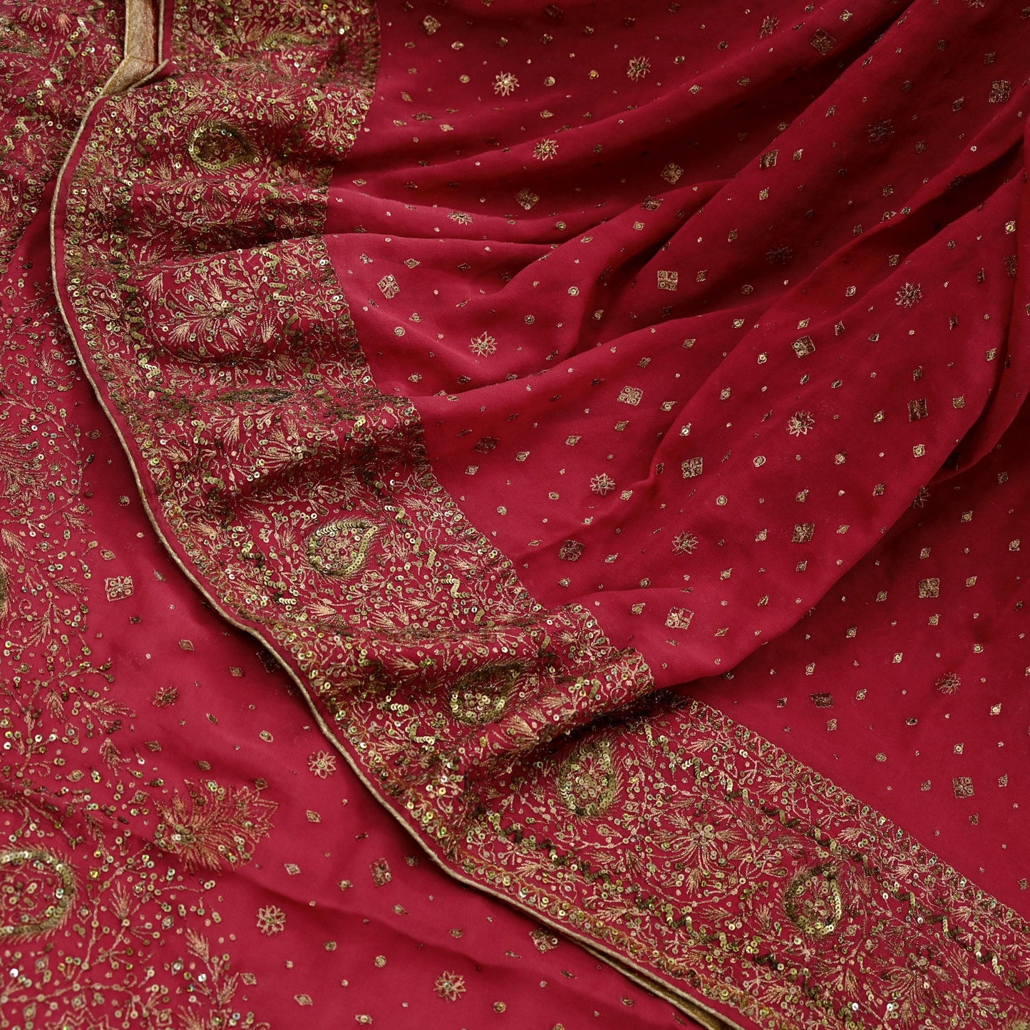 Indian Vintage Pink Sarees Pure Georgette Silk Pre-owned Hand Beaded Ritu Kumar Designer Sari 5Yd Soft Ethnic Bollywood Party sarees