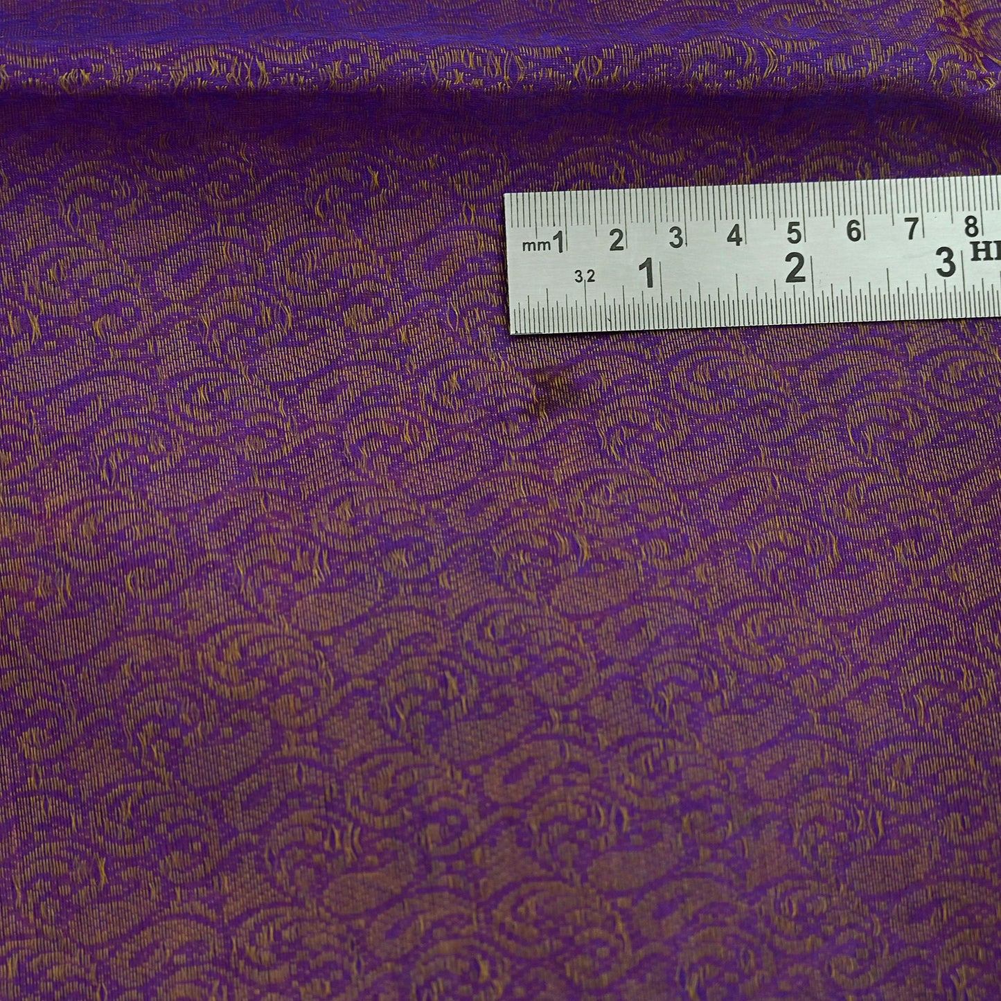 Indian Vintage Sari Purple Hand Embroidered Saree Pure Organza Silk Craft Fabric 5Yd Ethnic Dress Making Crafting Quilting