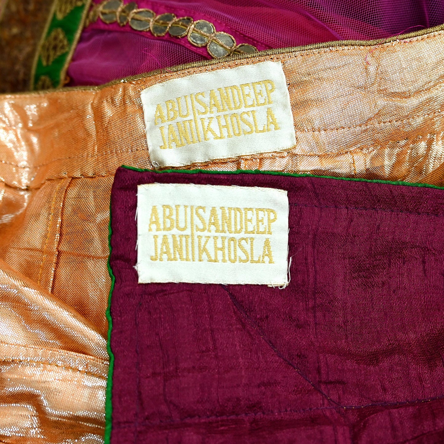 Indian Heavy Wedding Dupatta Pink Net Mesh Long Stole Hand Embroidered Abu Jani Designer Scarves Zardozi Dabka Bridal Veil