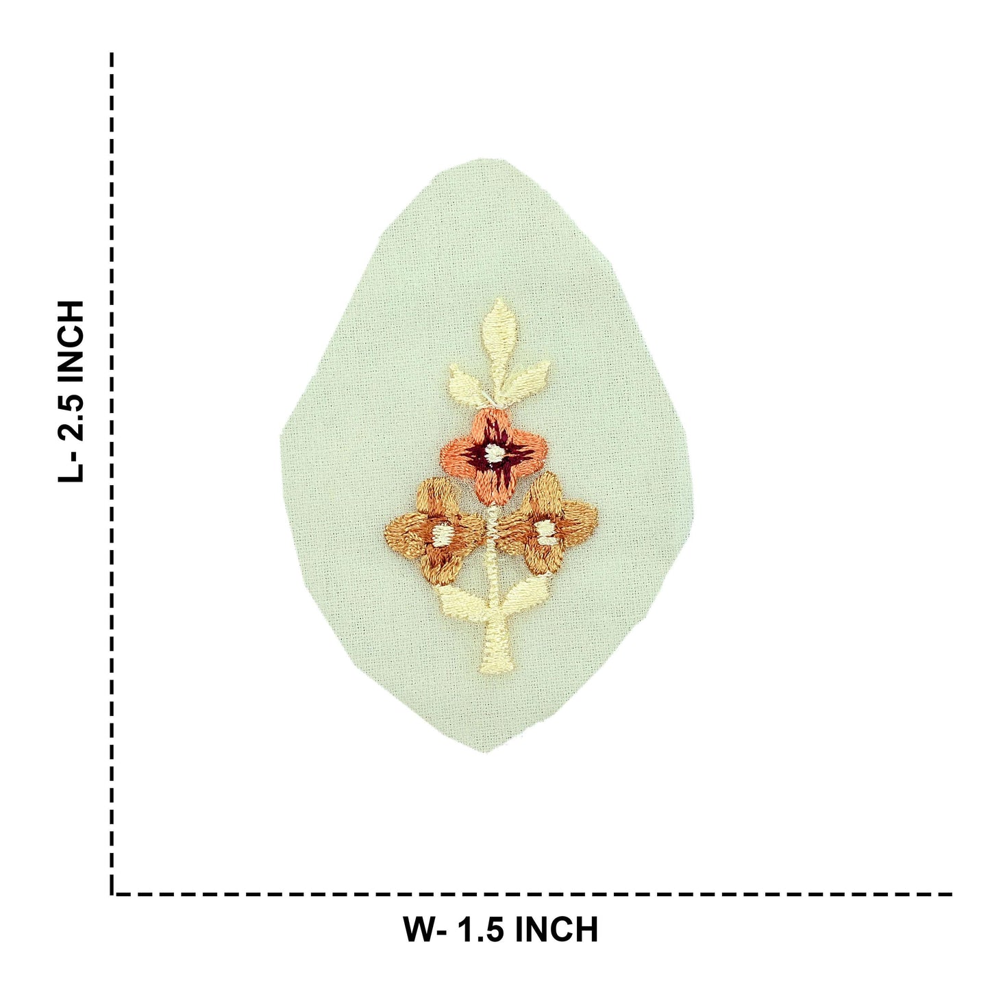 Indian Vintage Yellow Georgette Rare Appliques - set of 10 Embroidered VERY OLD ANTIQUE Snippets Remnants Craft Journals