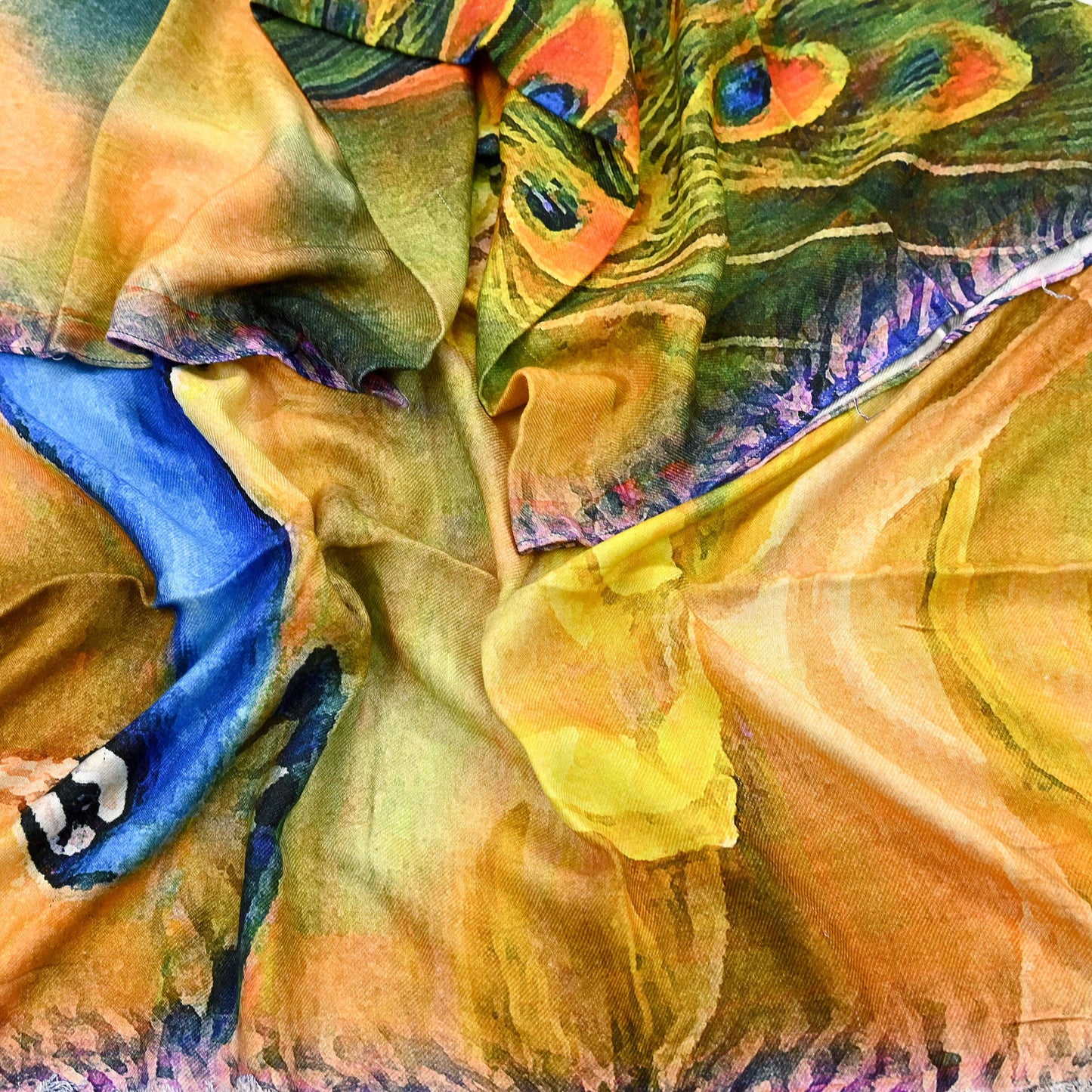 Vintage Long Stole Woolen Scarf Printed Dupatta Infinity Scarves Sarong Wrap Veil Woman Hijab Shawl Craft Fabric