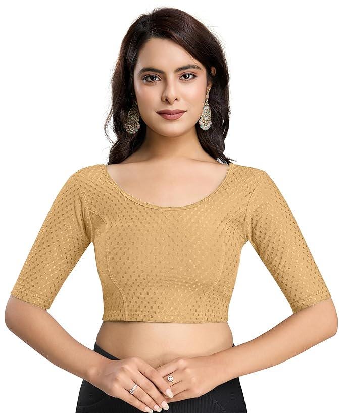 Indian New Rayon Woven Stretchable Blouse / Crop Top / Party Wear Bollywood Blouse