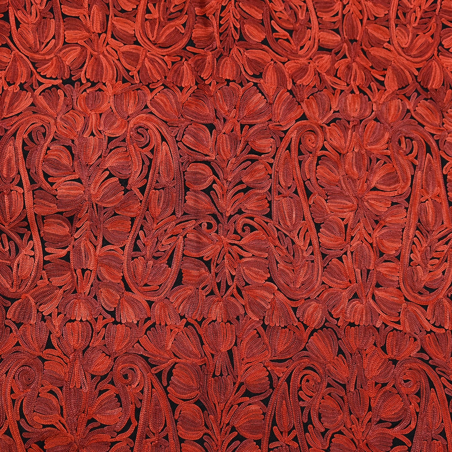 Indian Vintage Black Embroidered Kashmiri Coat, Aari Embroidery, Pure Woolen Coat, Boho Jacket For Both Women/Men Indian Coat