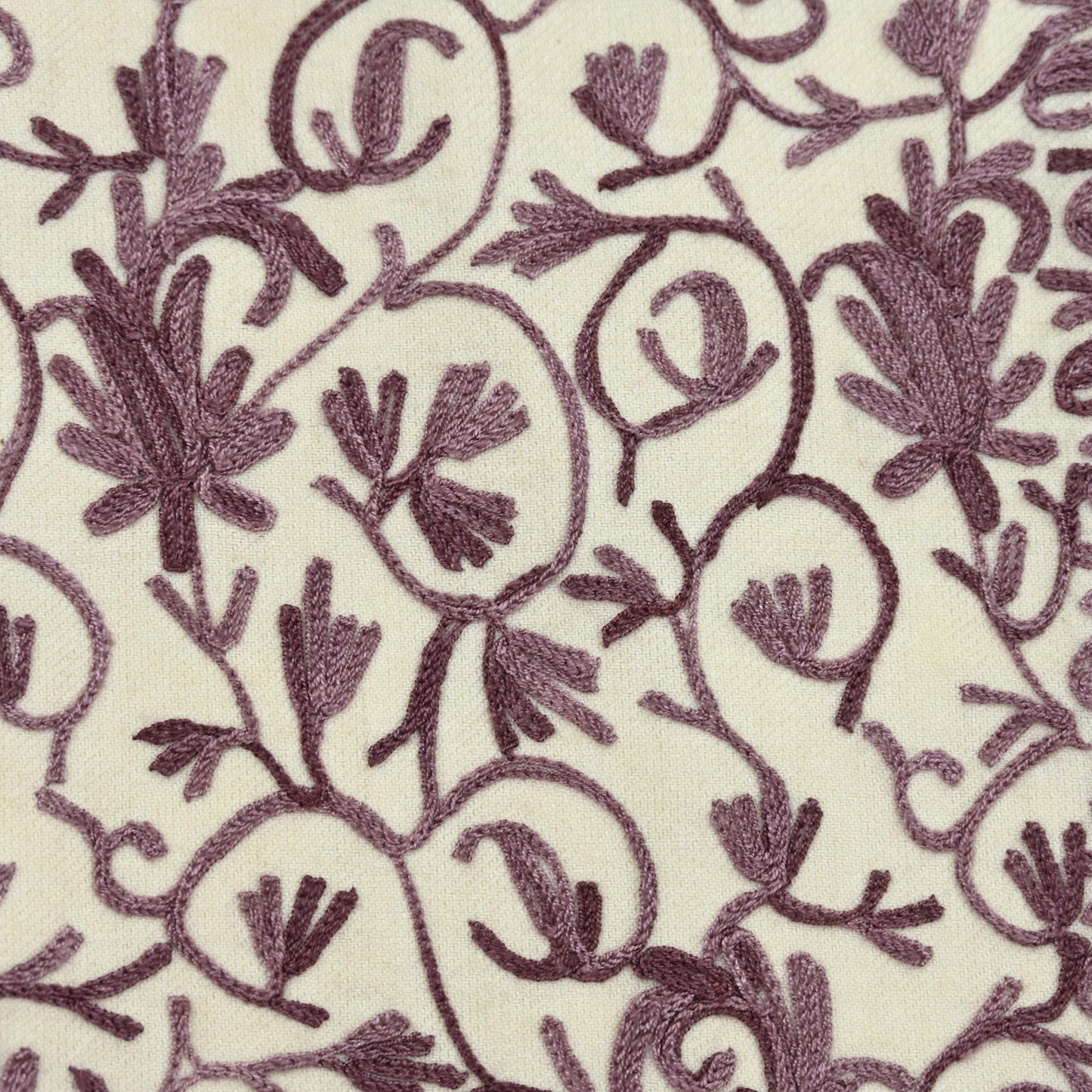 Indian Vintage Ivory Embroidered Kashmiri Coat, Aari Embroidery, Pure Woolen Coat, Boho Jacket For Both Women/Men Indian Coat