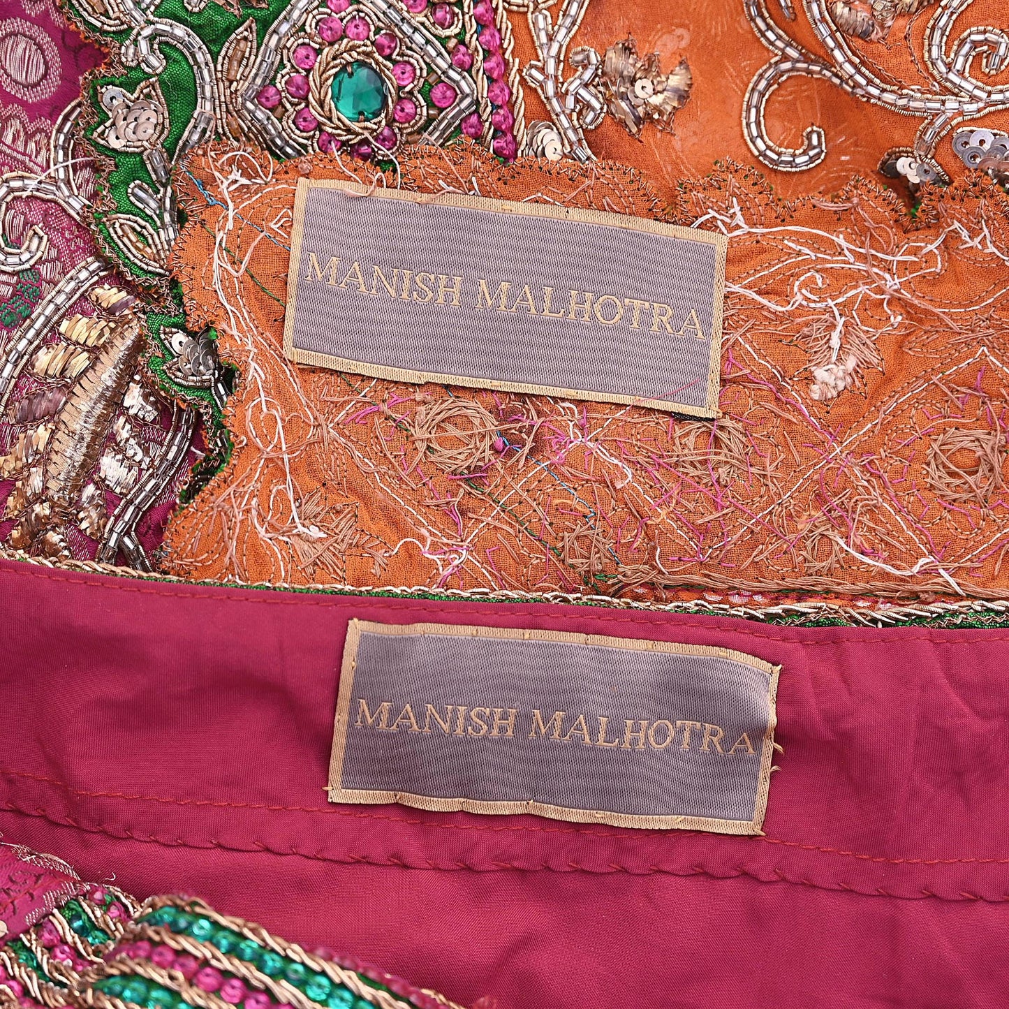 Indian Heavy Wedding Red Pure Satin Silk & Pure Georgette Silk Hand Embroidered Lehenga 3pcs Set Designer By Manish Malhotra Party Wear