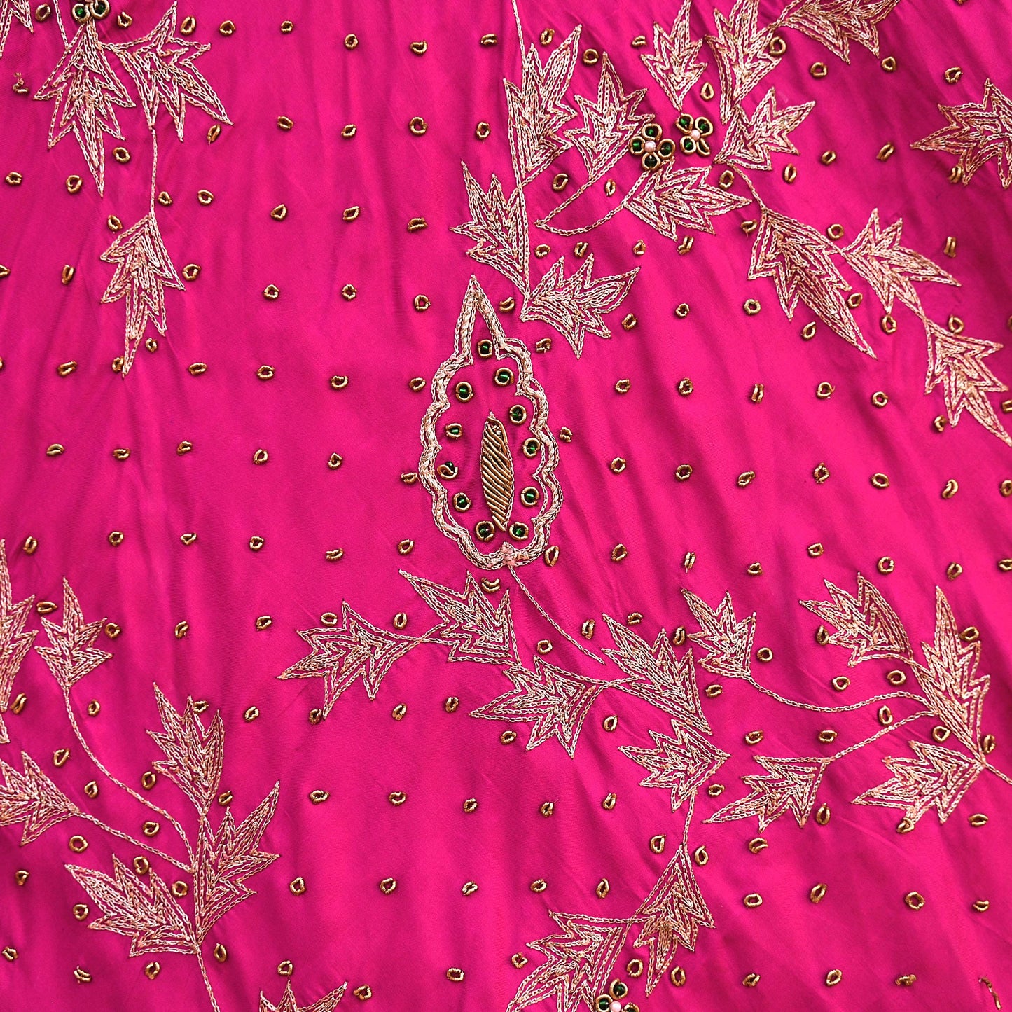 Indian Magenta Pure Silk Rajputani Bridal Lehenga, Heavy Zardozi Dabka Embroidered Wedding Skirt, Vintage Couture Ethnic Wear
