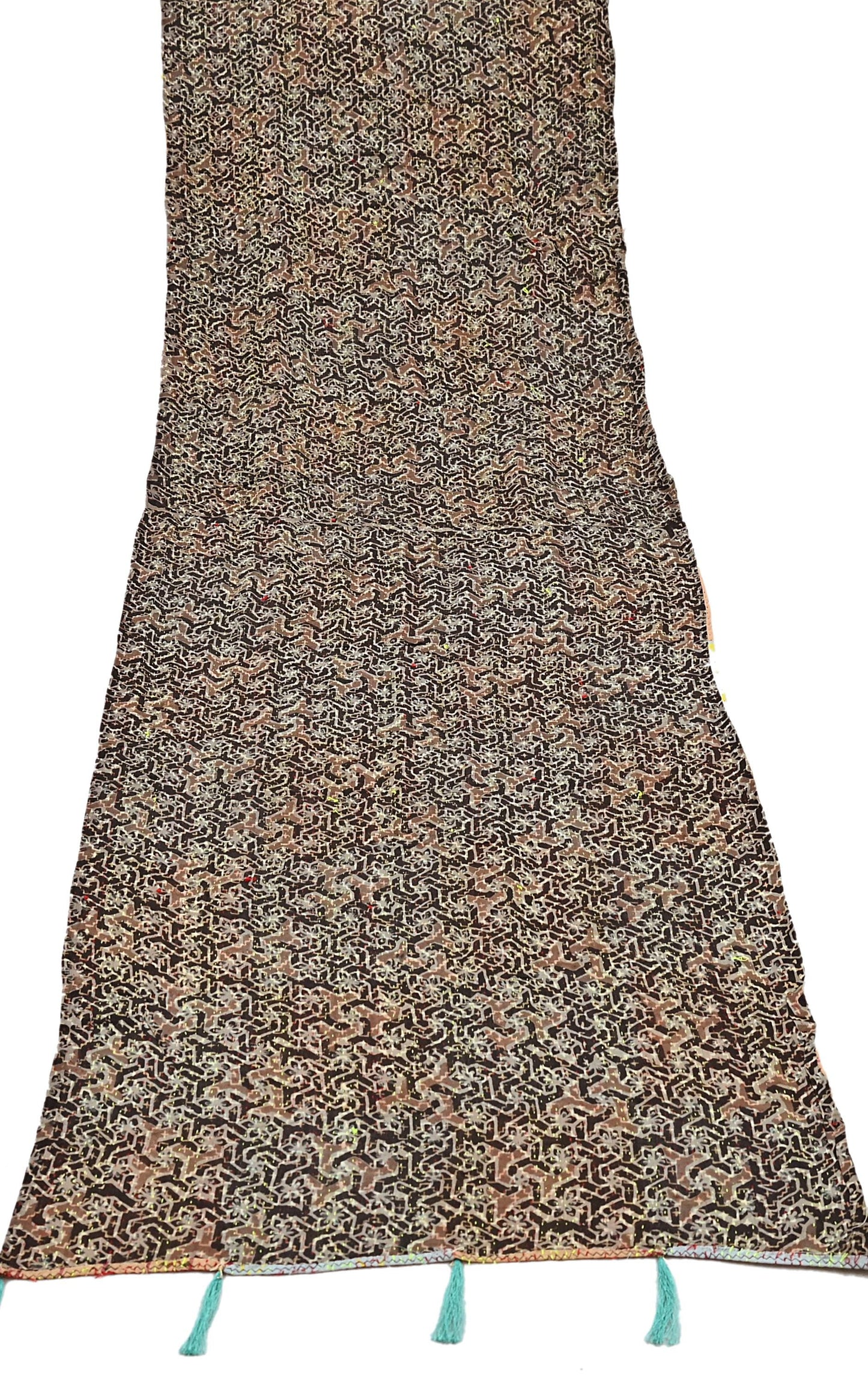 Indian Vintage Dupatta Multi Long Stole Pure Cotton Printed Hand Embroidered Kantha Scarves Veil Scarf Wrap For Women's