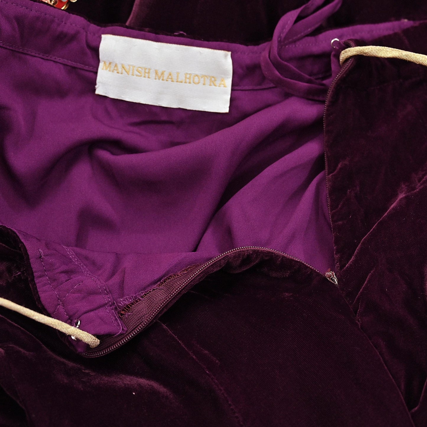 Manish Malhotra Purple Velvet Lehenga Skirt Heavy Zardozi Dabka Embroidery Indian Bridal Wear, Designer Couture Wedding Outfit